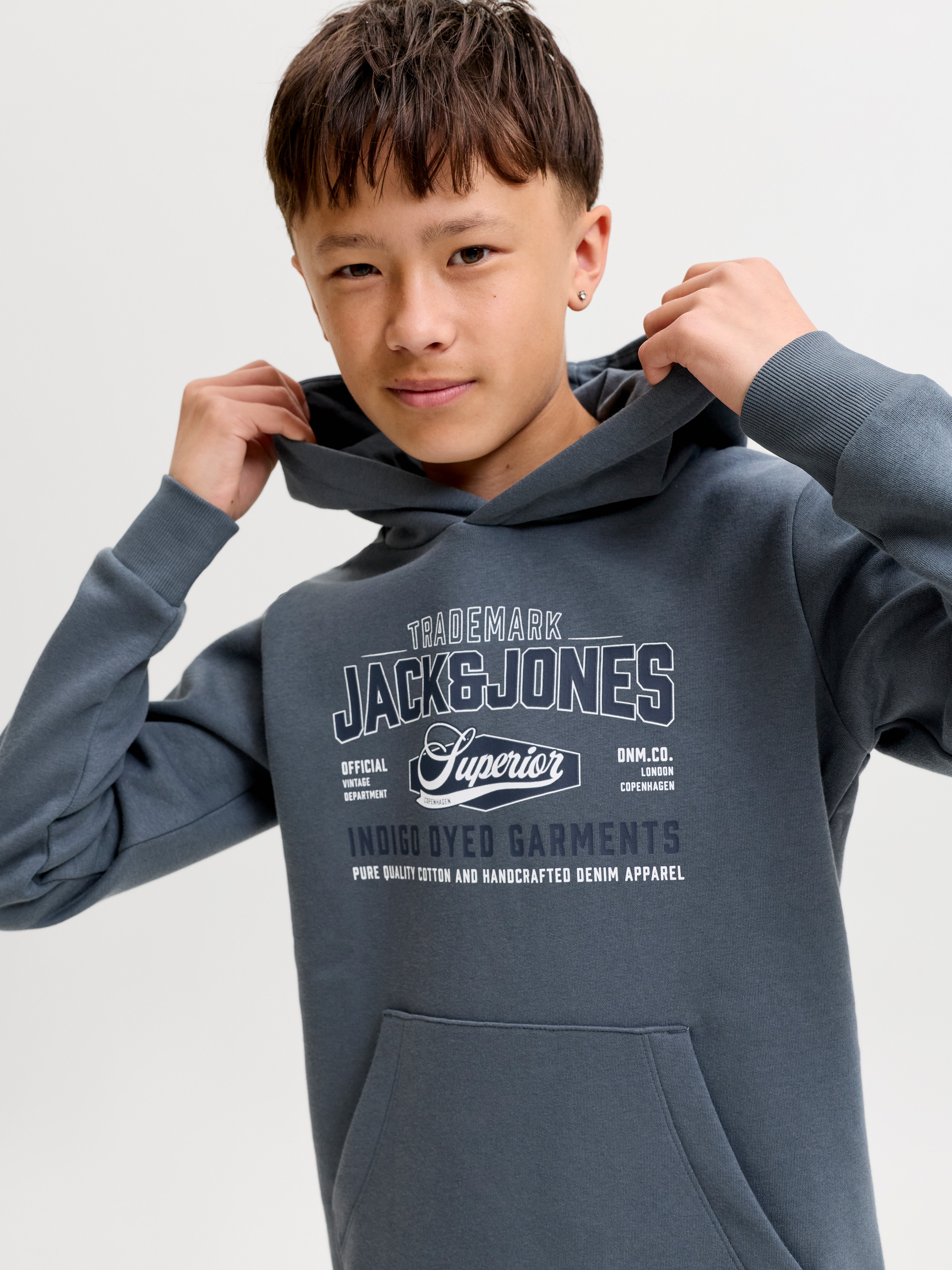 Jack & Jones Junior Kapuzensweatshirt »JJELOGO SWEAT HOOD 2 COL AW26 SN JNR«, Baumwolle, regular fit
