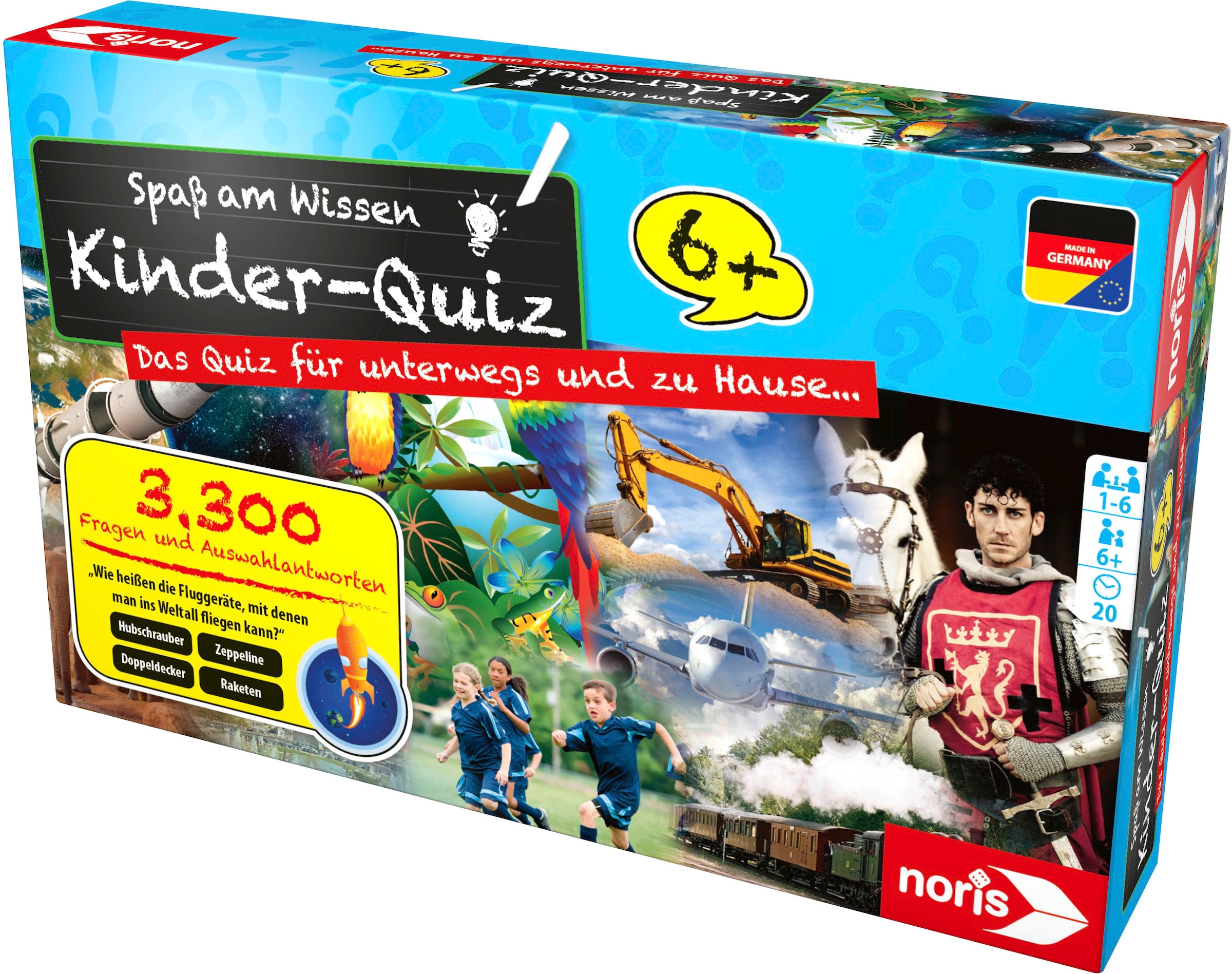 Noris Spiel »Kinderquiz für schlaue Kids blau«, Made in Germany