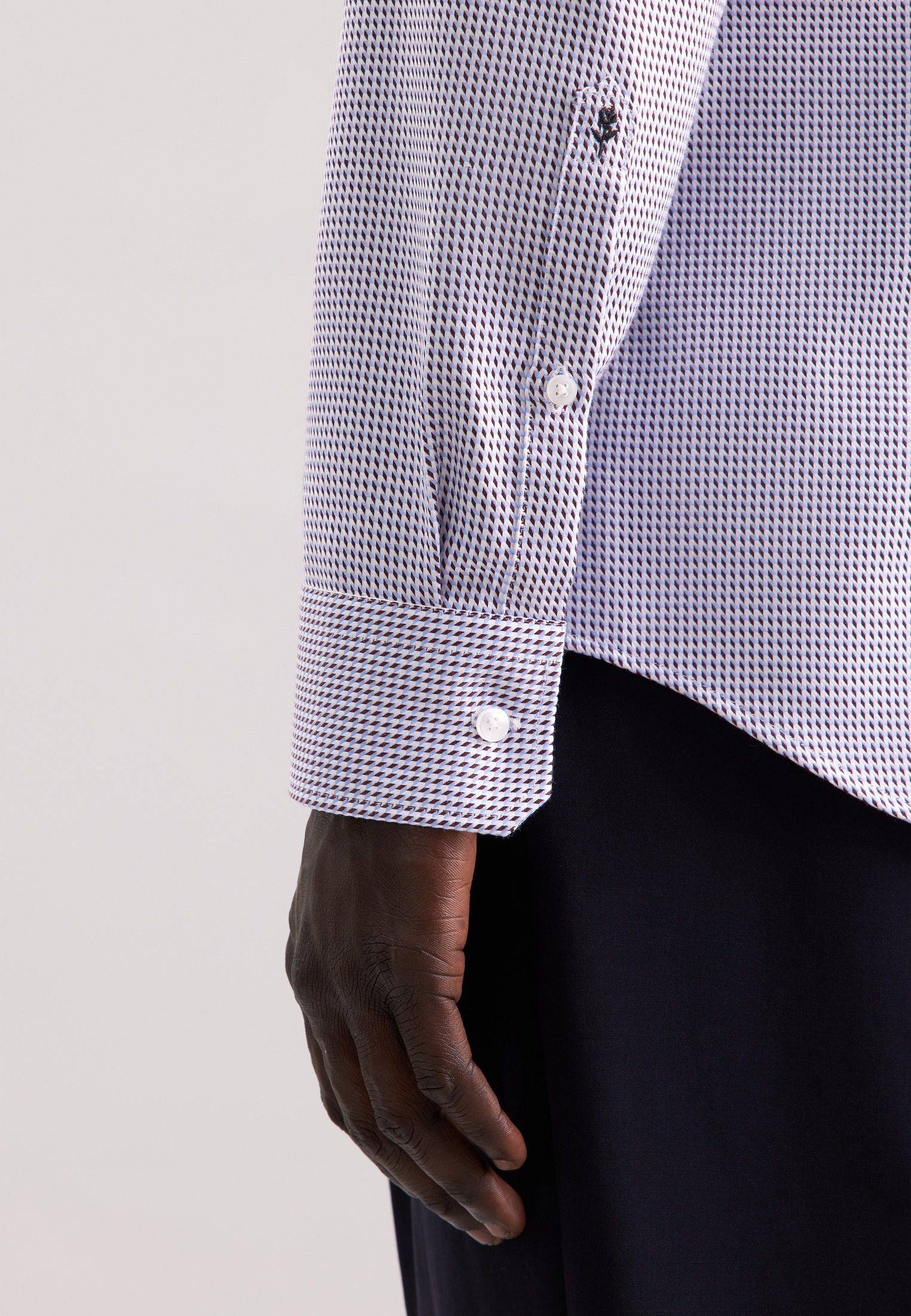 seidensticker Businesshemd »Schwarze Rose« Slim 1/1 Kentkragen Pepita