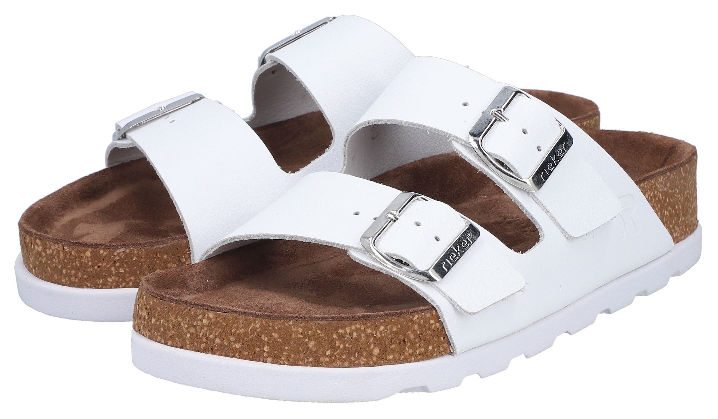 Rieker Pantolette  Hausschuh, Sommerschuh, Strandschuh, Zweischnaller mit Softfußbett