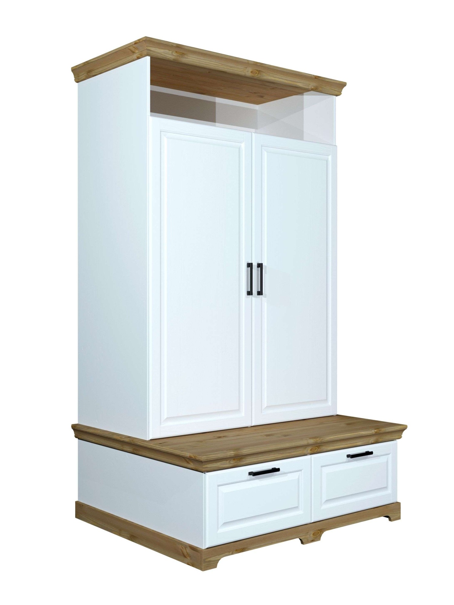OTTO home Kleiderschrank »Rügen Garderobenschrank, Drehtürenschrank, Schrank«, FSC® zertifizierte massive Kiefer, Breite 127 cm