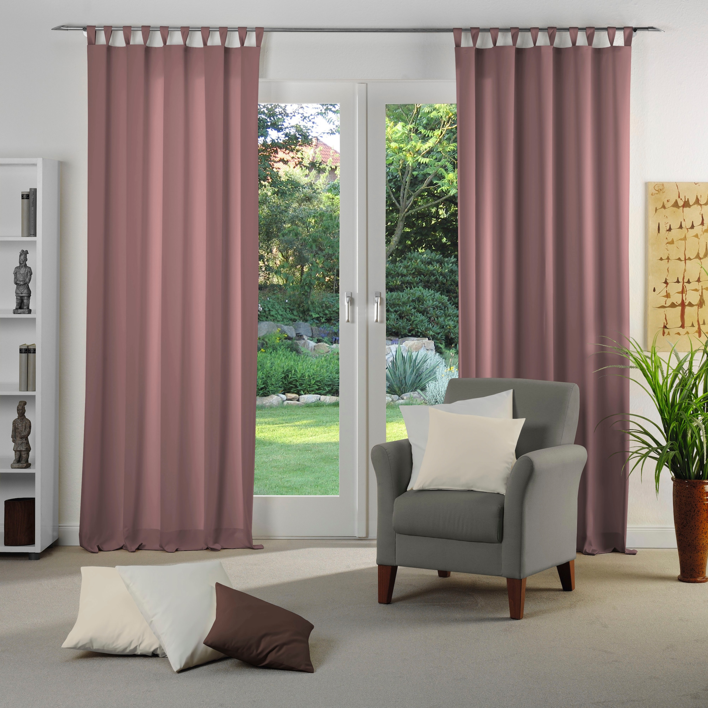 Wirth, Vorhang »Dim out« Schlaufen 1 Stk. tlg. nach Maß, flieder, Polyester, 145 cm