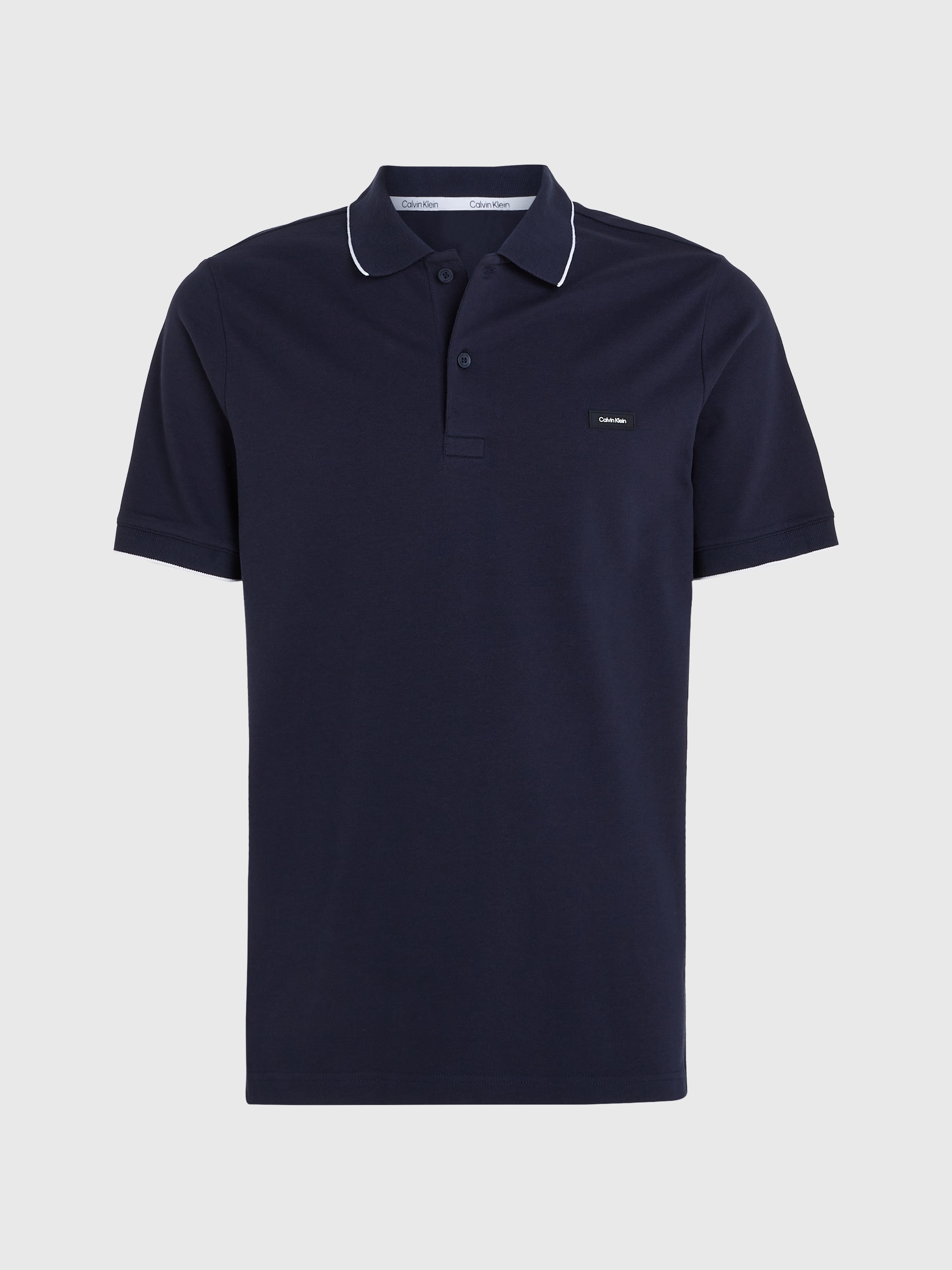 Calvin Klein Poloshirt »STRETCH PIQUE TIPPING POLO«, mit Streifendetail am Kragen