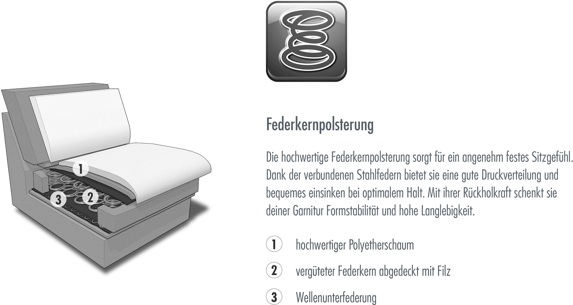 Die PlanBar Wohnlandschaft »ZE-EM18013 U-Form, Breite 305 cm« wahlweise mit Kopfstützen und Liegearmlehne