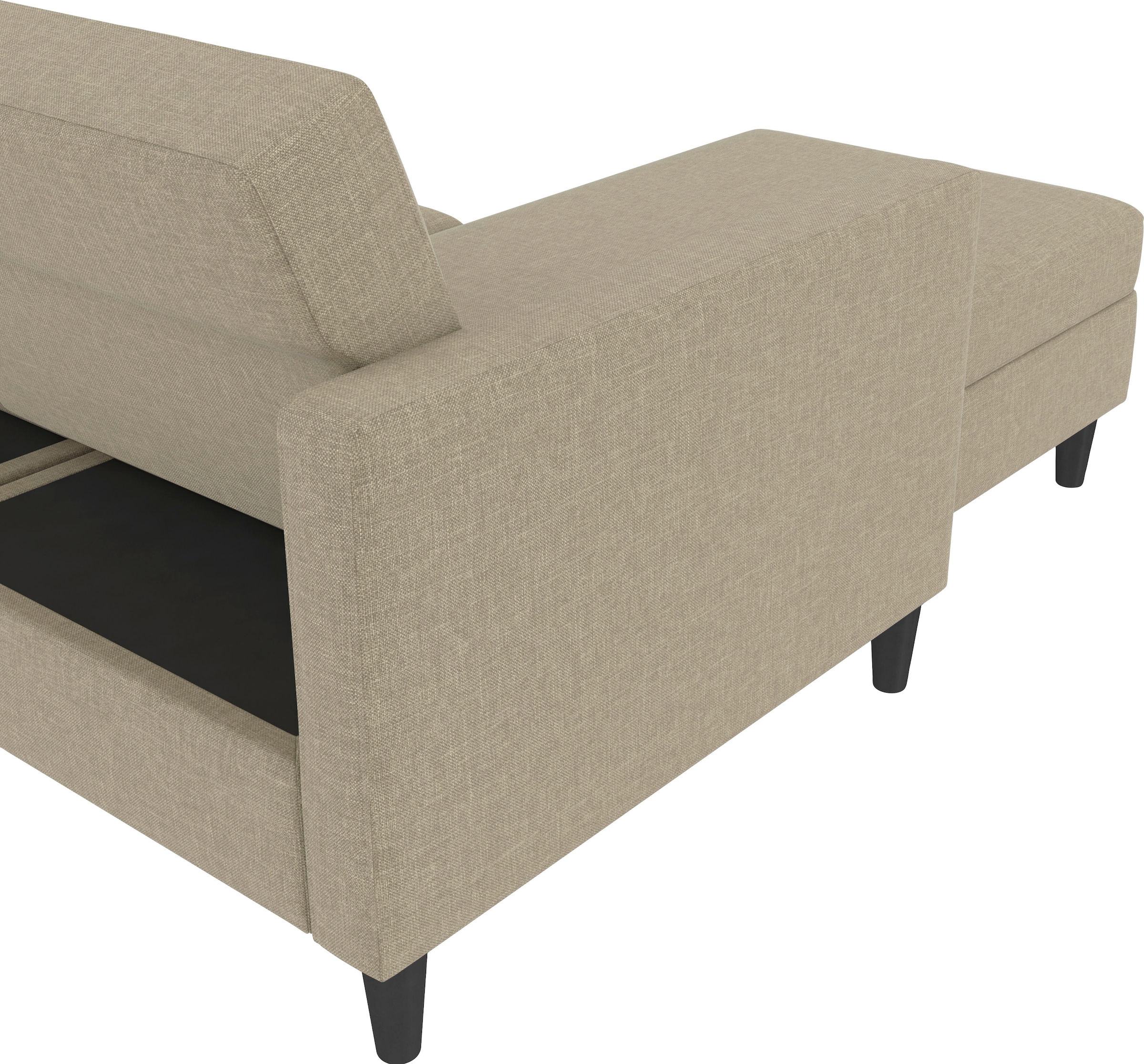 Dorel Home Ecksofa »Hartford II«, mit Bettfunktion und Stauraum, Recamiere beidseitig montierbar