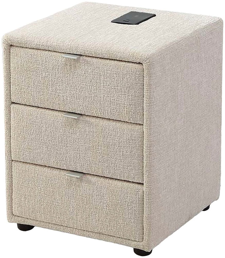 Jockenhöfer Gruppe Nachtkonsole »Lissy mit 3 Schubladen« mit induktiver Ladeeinheit und zusätzlich USB-A und USB-C Ladeports