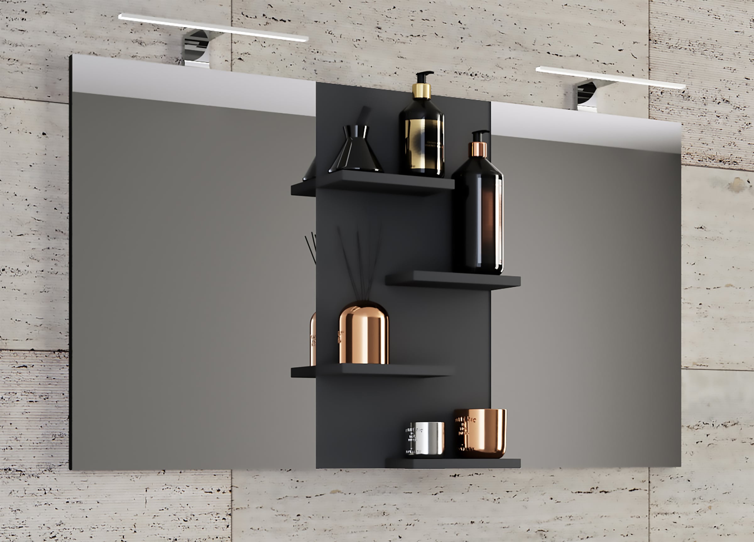 VCM Badspiegel »Breiter Badspiegel Spiegel Budasi mit Ablage«