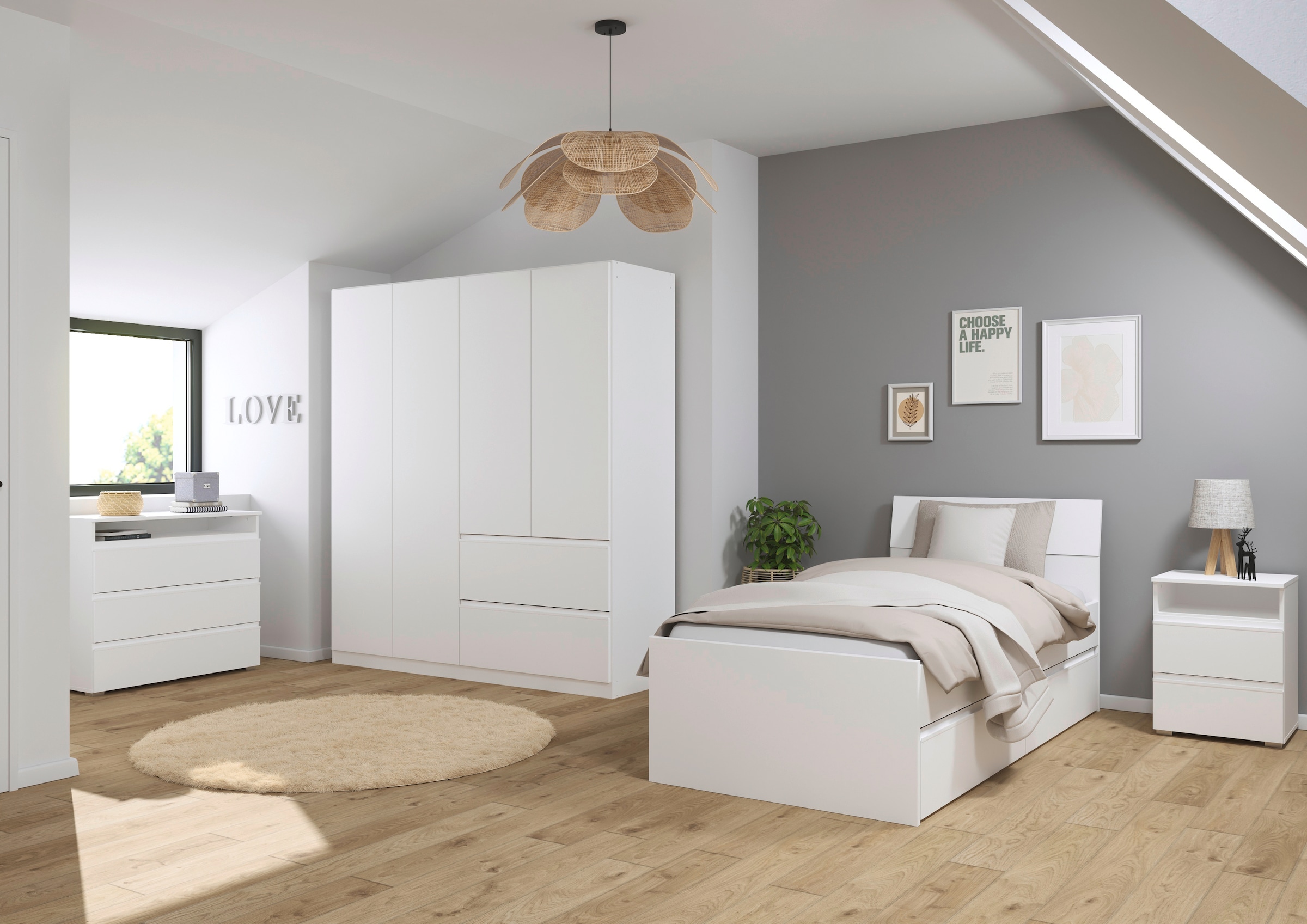 rauch Stauraumbett »Bett Einzelbett Doppelbett Stauraum JOEL«, mit Bettschubkästen für zusätzlichen Stauraum MADE IN GERMANY