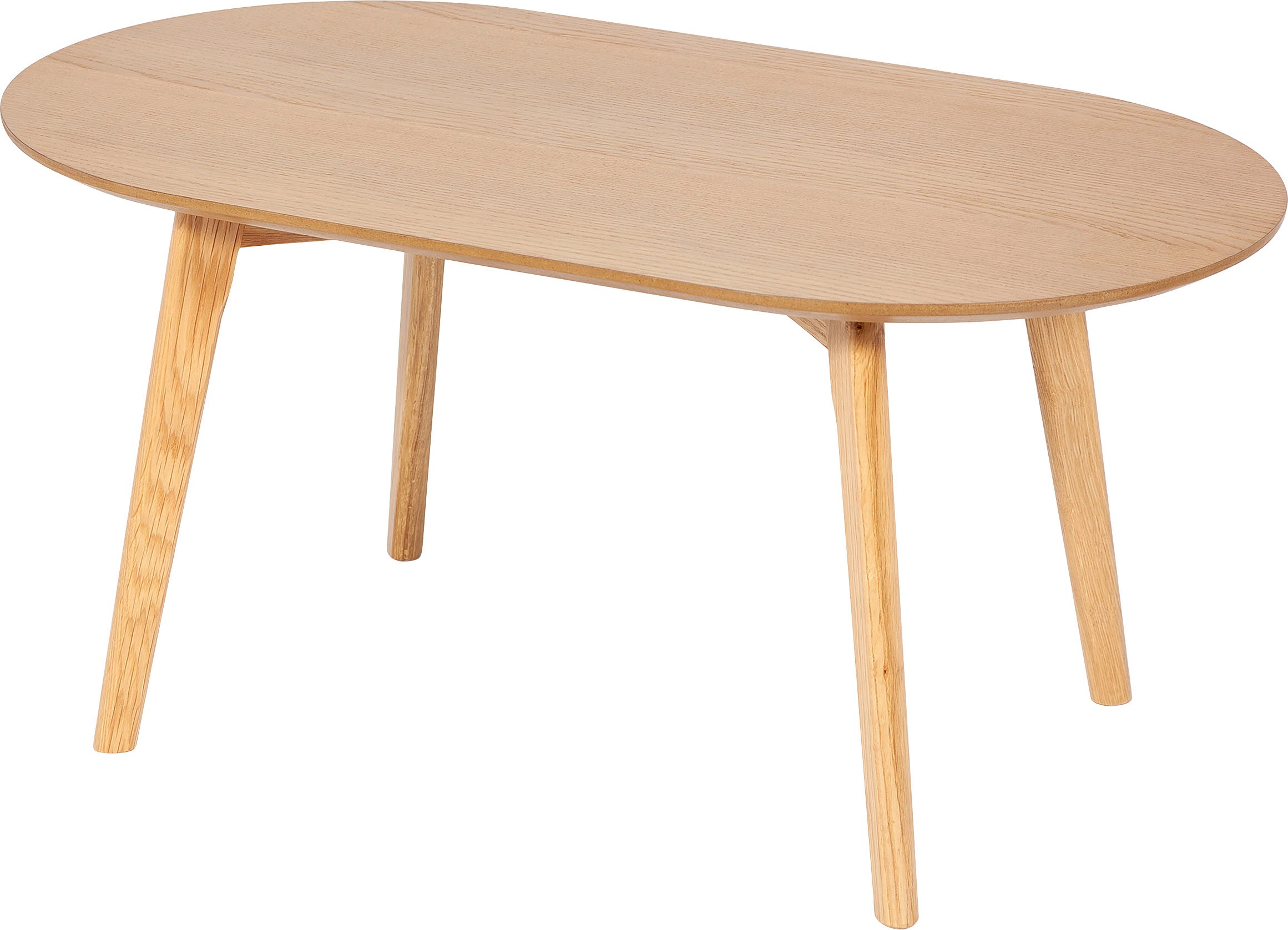 Homexperts Couchtisch »Lina«, (BxT) 85x48 cm, oval, aus Massivholz Eiche