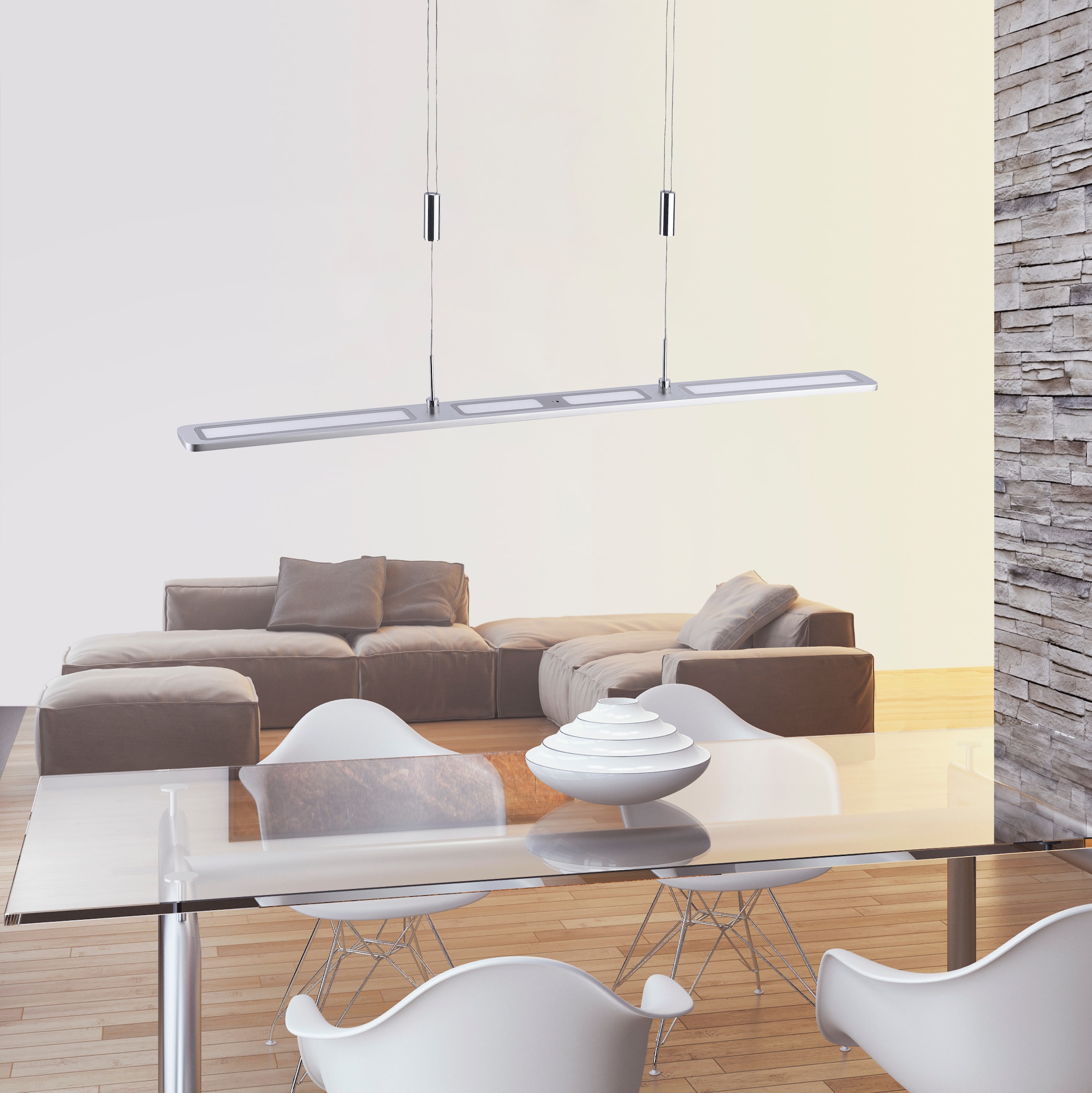 Paul Neuhaus Pendelleuchte »NIKA«, 1 flammig, Leuchtmittel LED-Board | LED fest integriert, LED, CCT - tunable white, dimmbar über Sensordimmer, Schalter
