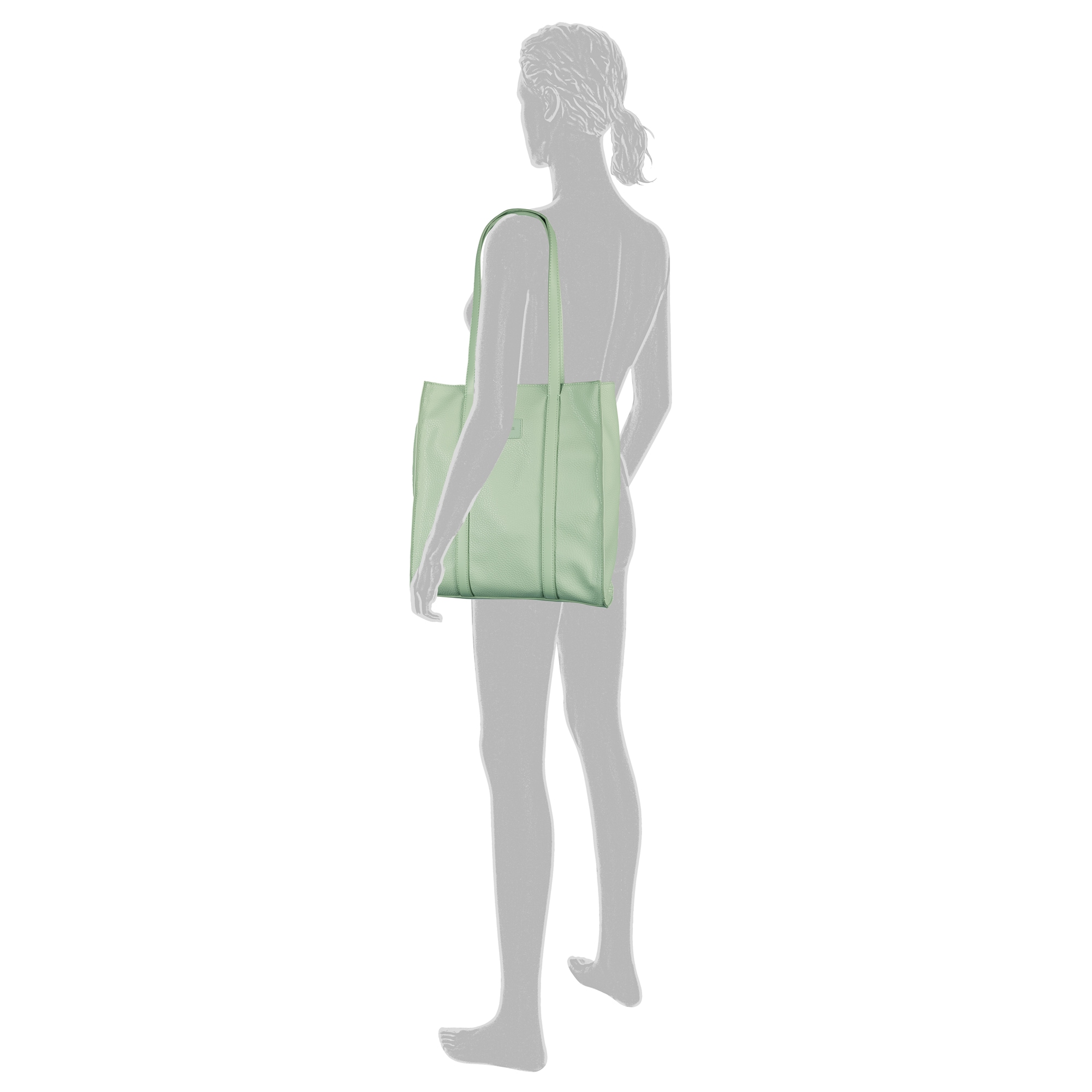 Gabor Shopper »Elfie« aus fein genarbtem, glattem Kunstleder und mit einem Logo Rubber Patch