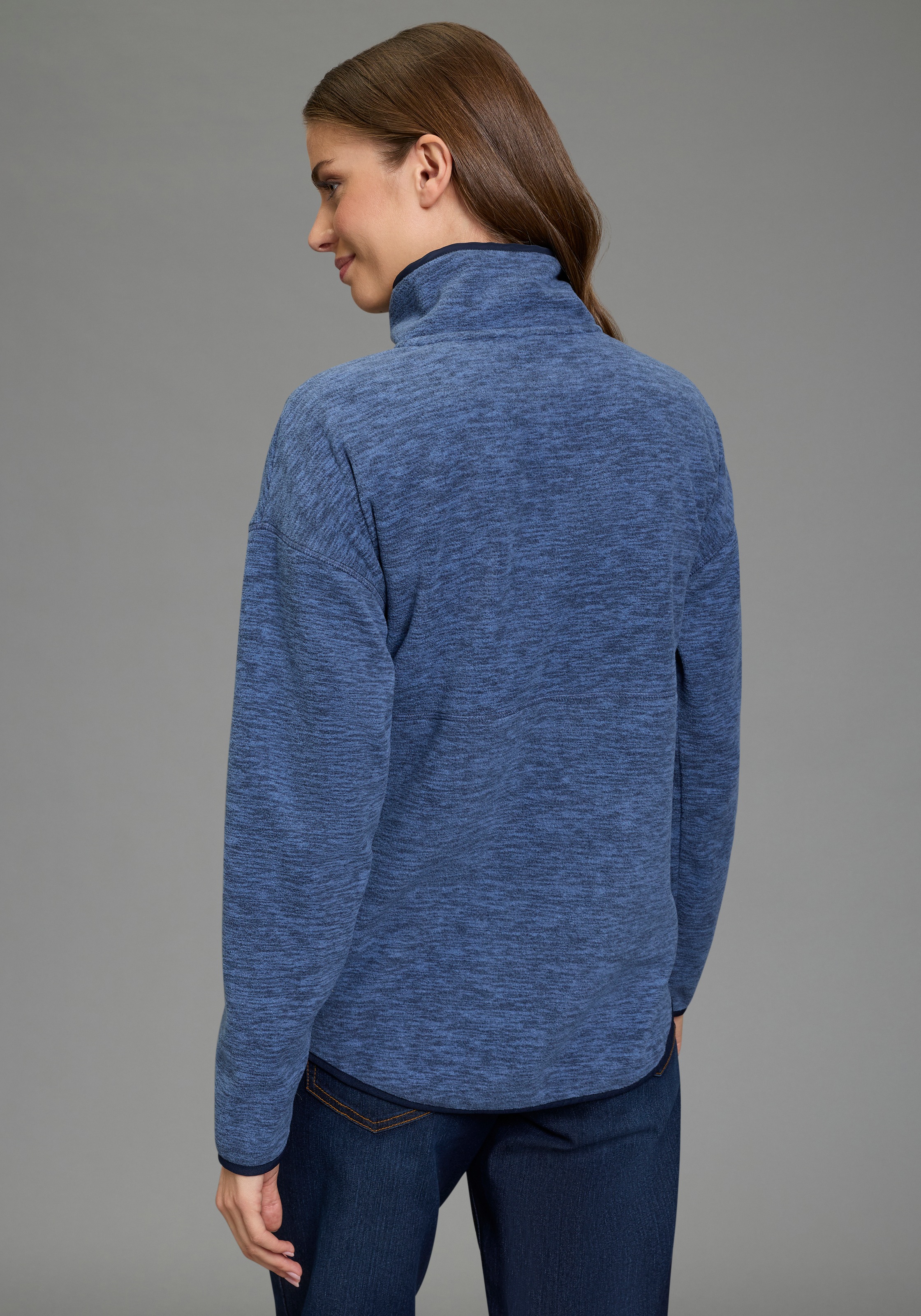 Ocean Sportswear Fleecepullover , mit Logostickerei, mit Reißverschluss, mit Kängurutasche
