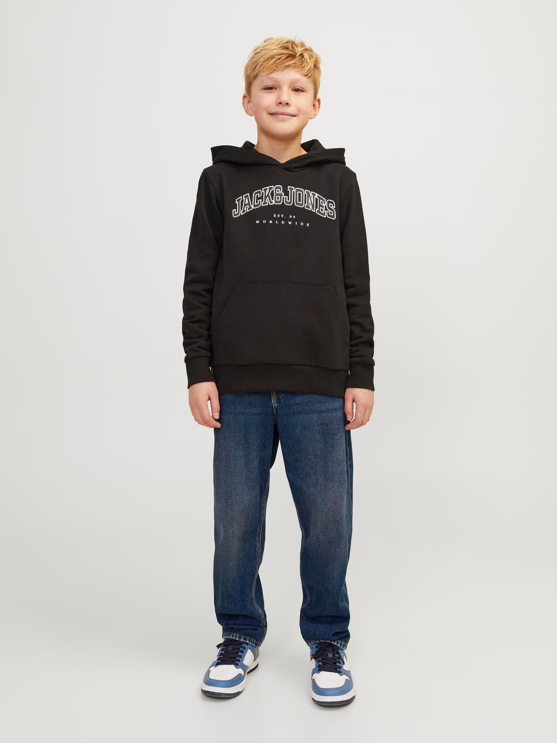 Jack & Jones Junior Loose-fit-Jeans »JJICHRIS robust, pflegeleicht, stylisch«, Abriebeffekte, modisch, loose fit, Denim