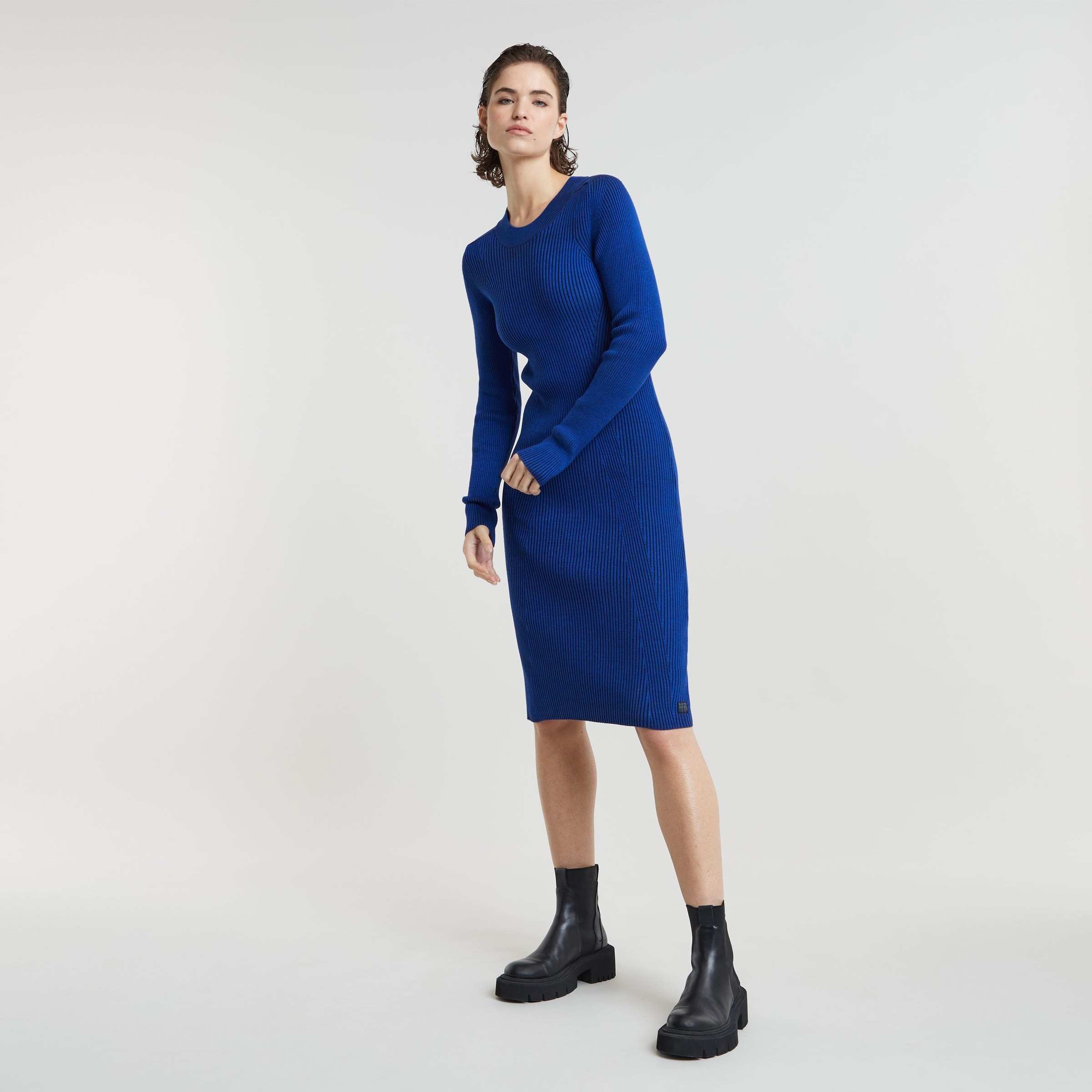 G-STAR Strickkleid »Plated Slim Knit Dress«
