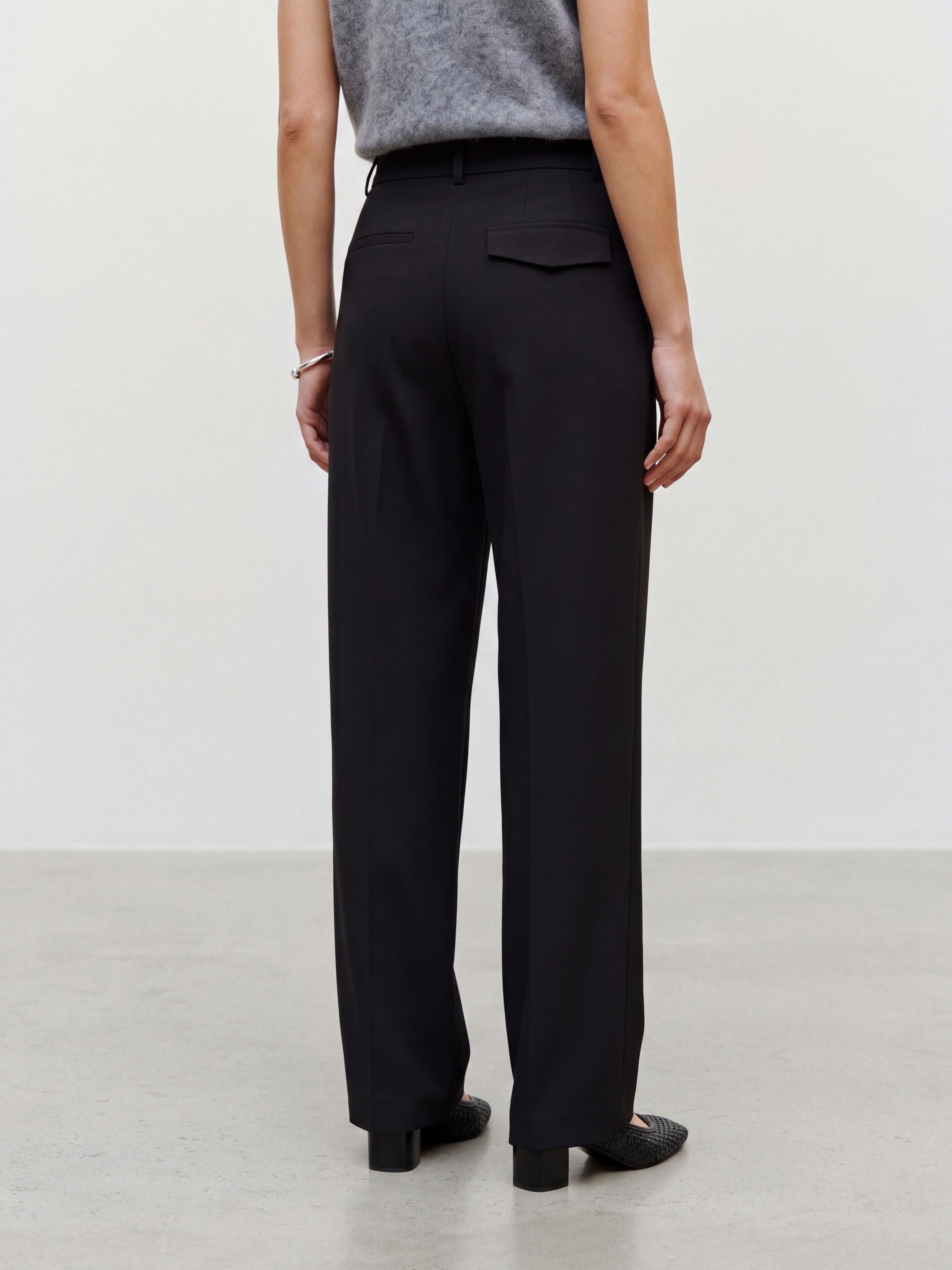 TOPSHOP Anzughose »TSLOUISE STRAIGHT LEG TROUSER TLR NOOS«  Polyester, weit geschnitten