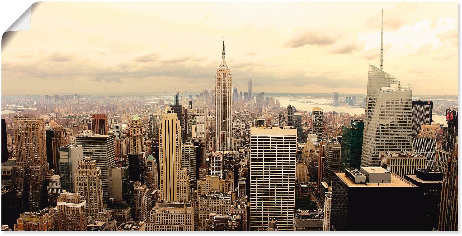 Wandbild »Skyline Manhattan - New York«, Amerika, (1 St.), als Alubild, Outdoorbild,...