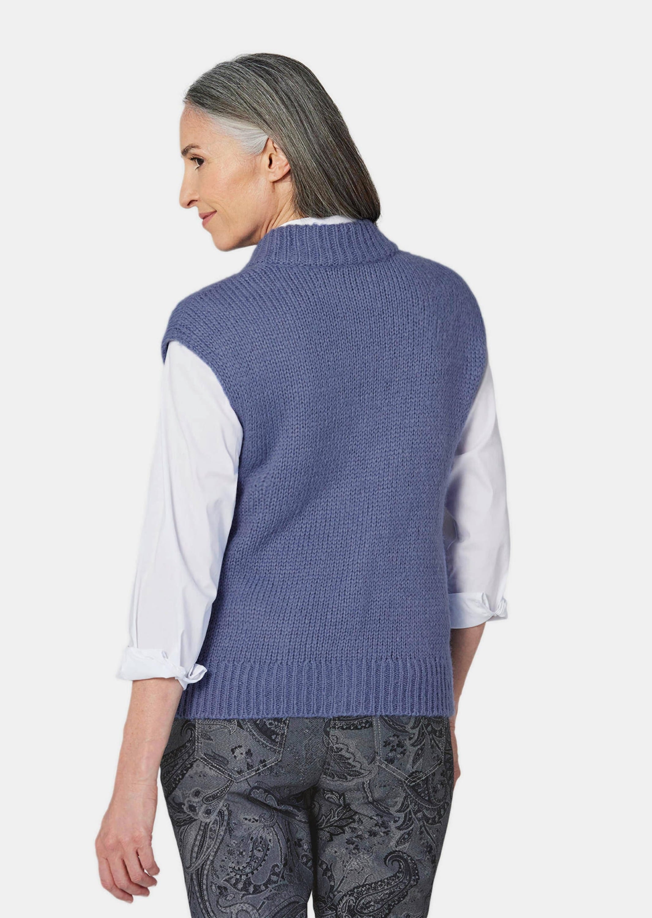 GOLDNER Strickjacke »Strickweste mit aufgesetzten Taschen«