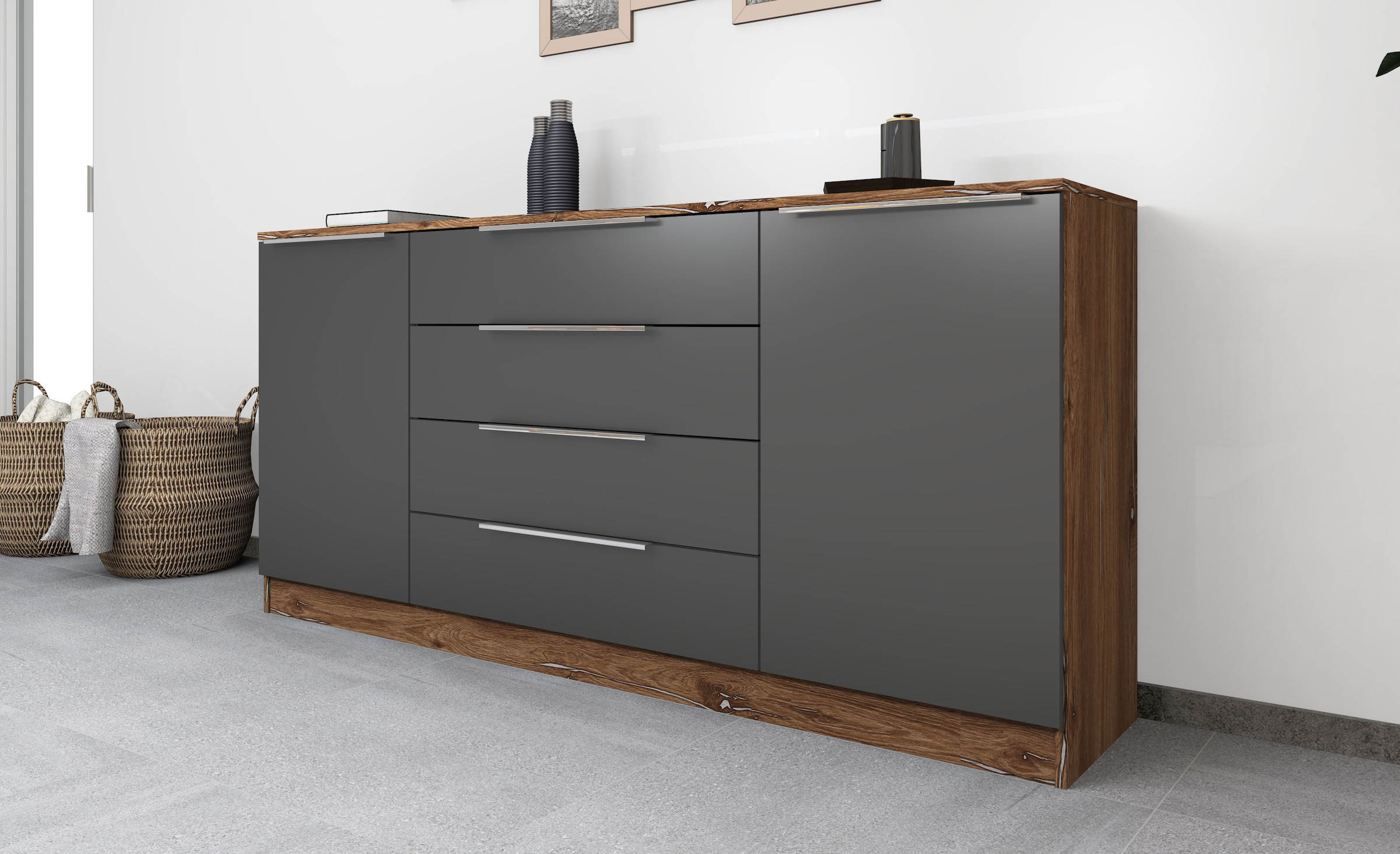 borchardt Möbel Kommode »Oliva«, Breite 166 cm, mit 4 Schubkästen