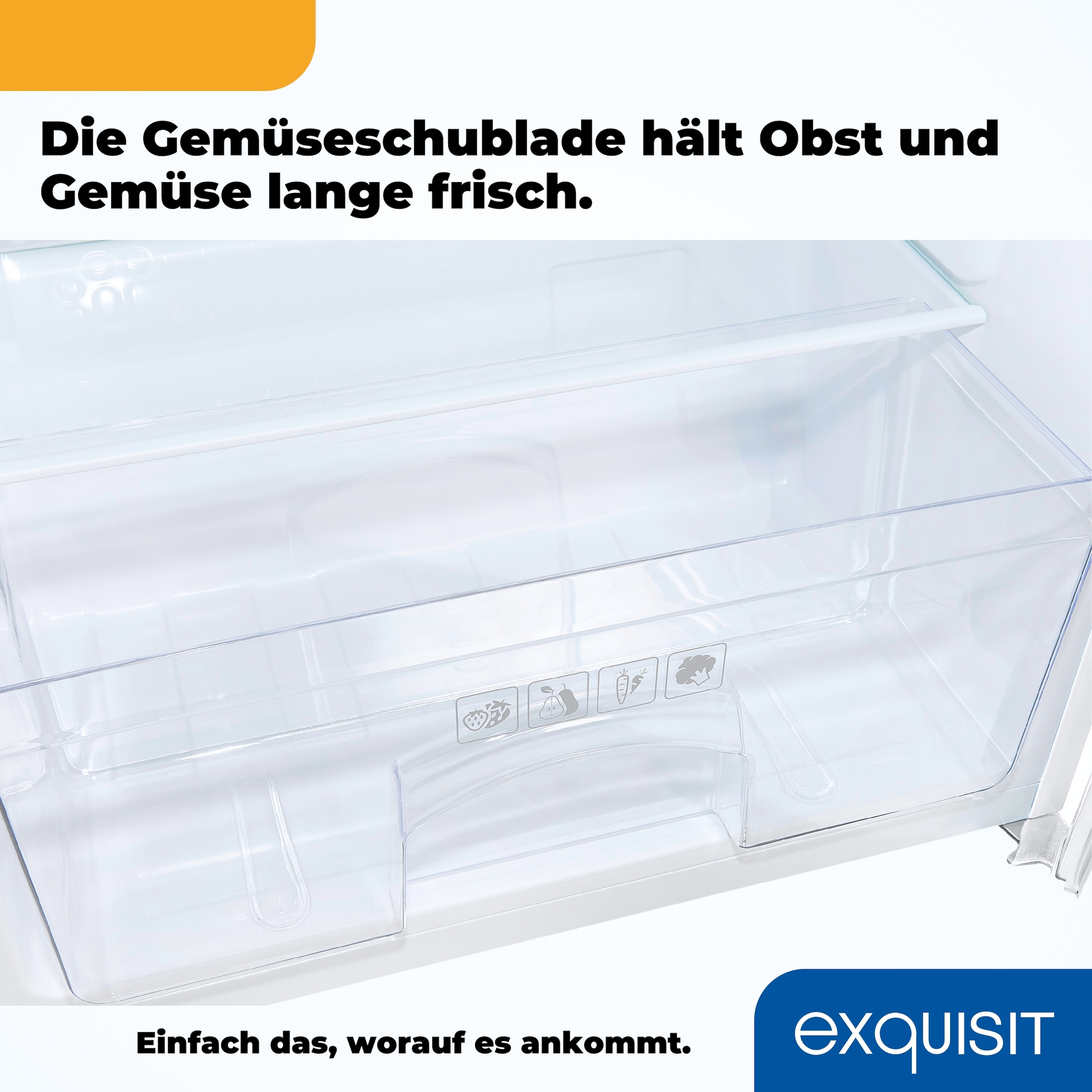 exquisit Vollraumkühlschrank »KS16-V-040D« 85 cm hoch 55 cm breit 126 Liter Nutzinhalt, Leiser Betrieb, Energieeffizienzklasse D