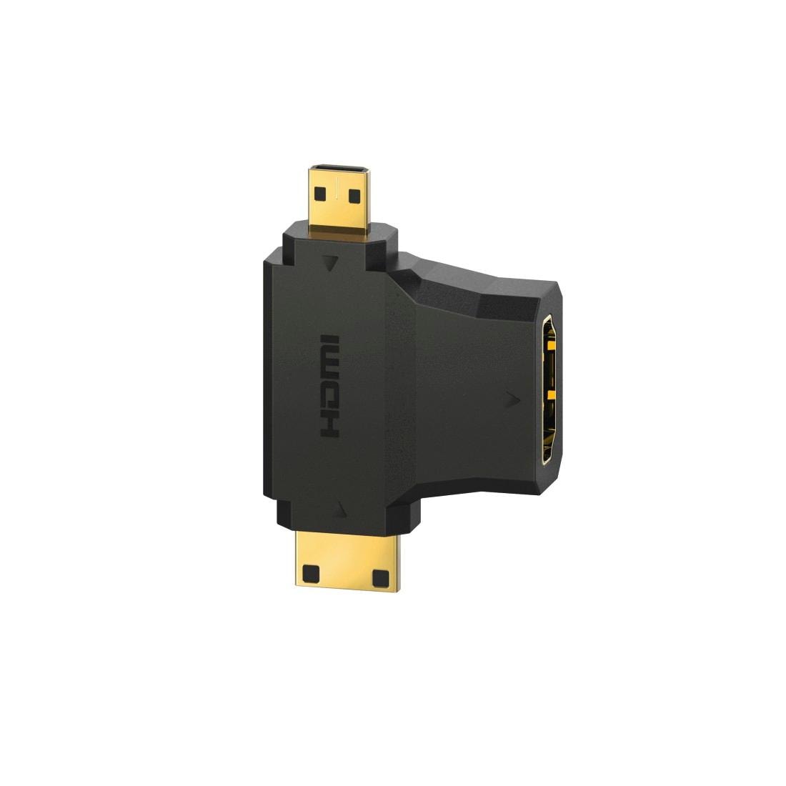 Hama HDMI-Adapter »HDMI™-Adapter Typ-A-Kupplung-Typ C Mini-/D Micro-Stecker vergoldet«