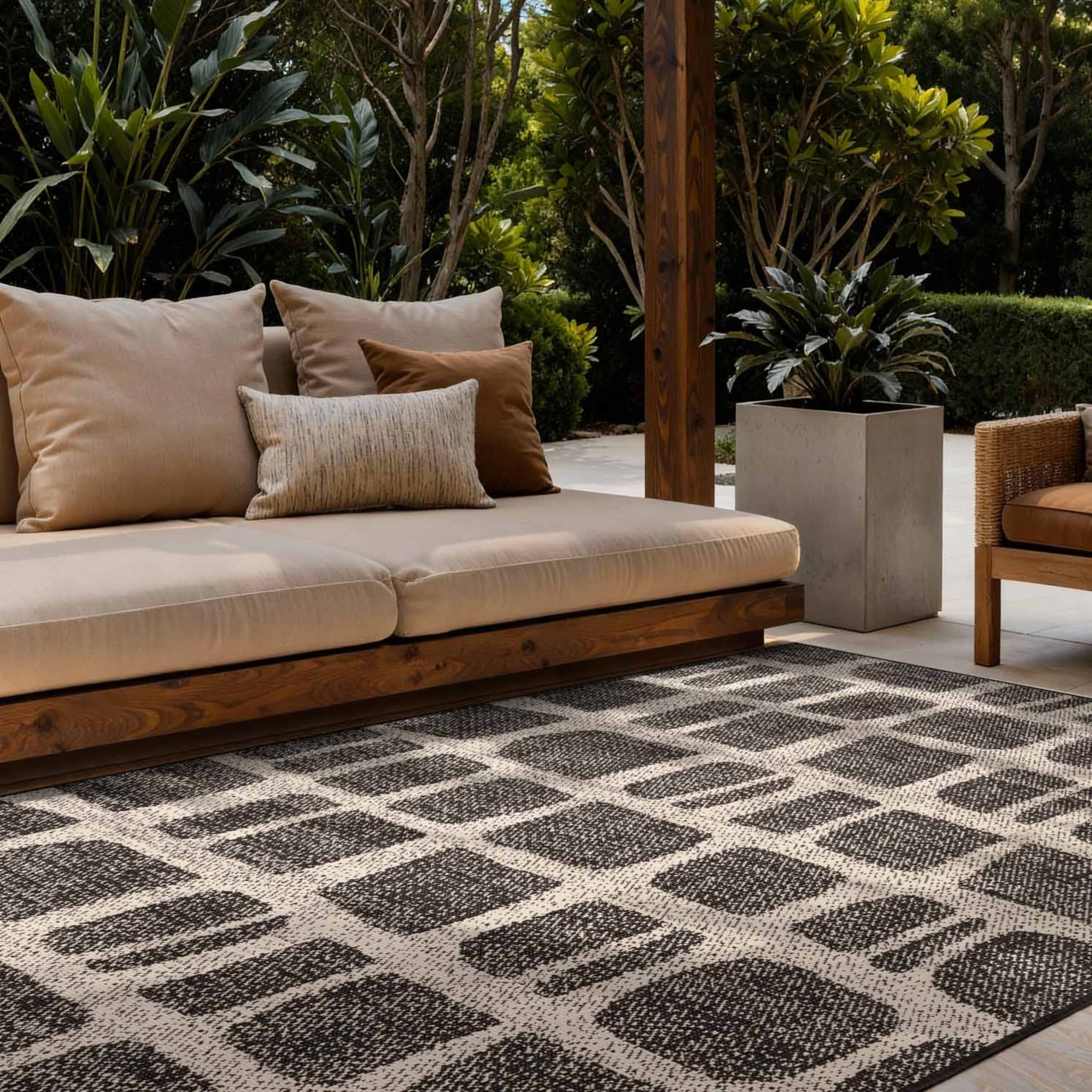 Ted Baker Teppich »Ruskin , Wendeteppich« rechteckig 8 mm Höhe Designteppich, Wetterfest, Pflegeleicht, Modern, Wohnzimmer, Terrasse