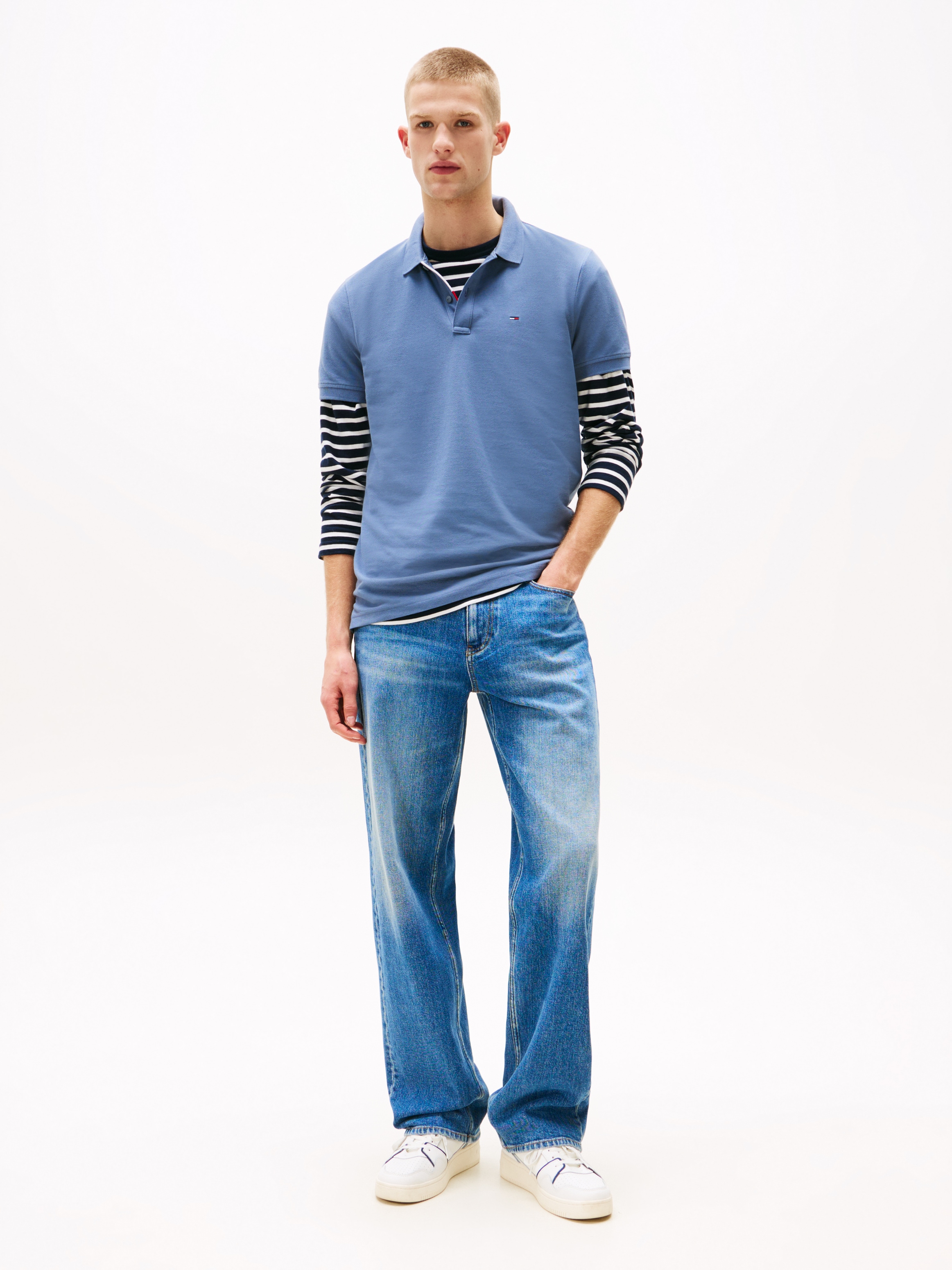 Tommy Jeans Poloshirt »TJM SLIM PLACKET POLO EXT«