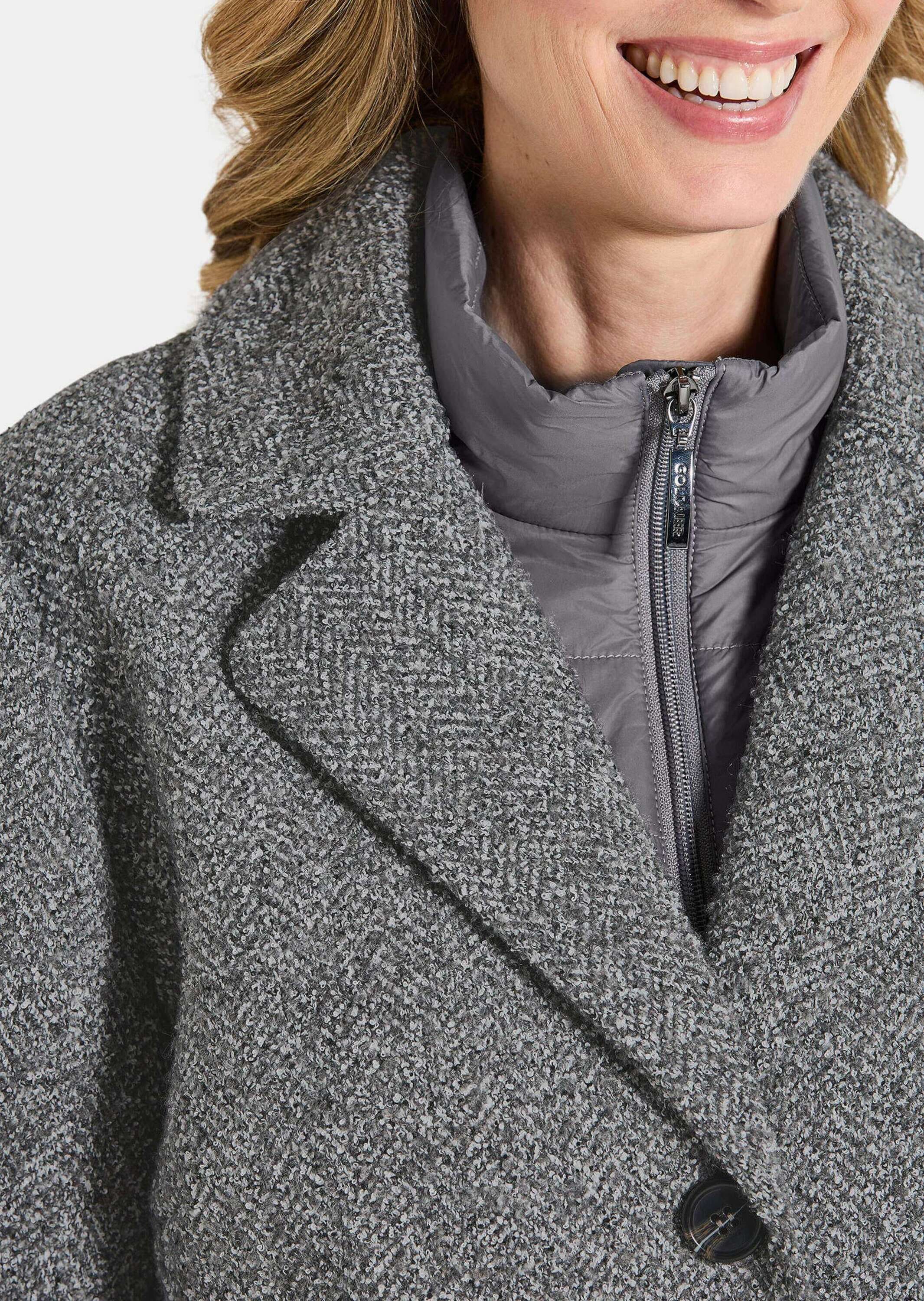 GOLDNER Kurzjacke »Kurzgröße Jacke in 2-in-1-Optik mit Steppeinsatz«