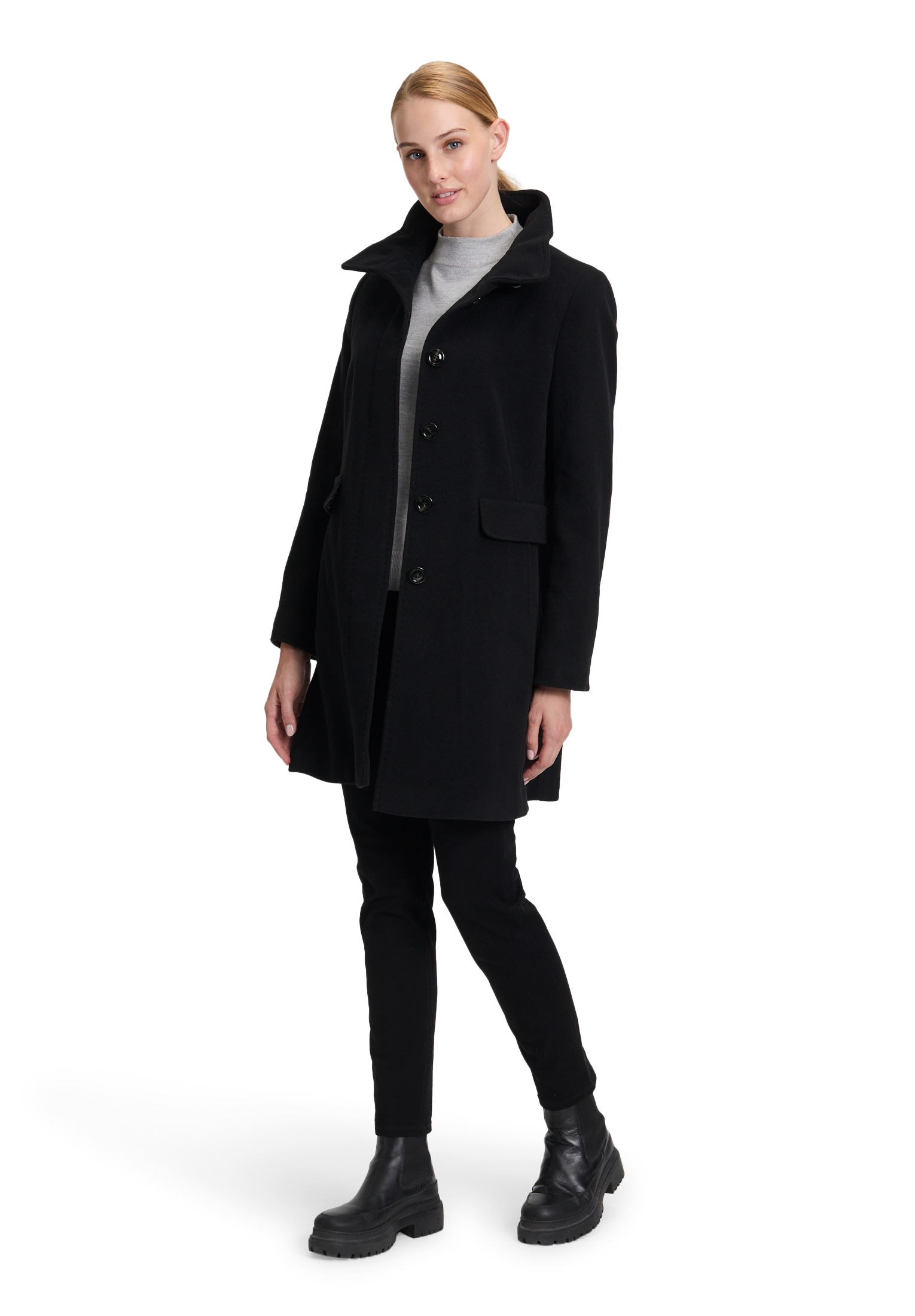 Gil Bret Wolljacke »Wollmantel mit Stehkragen«