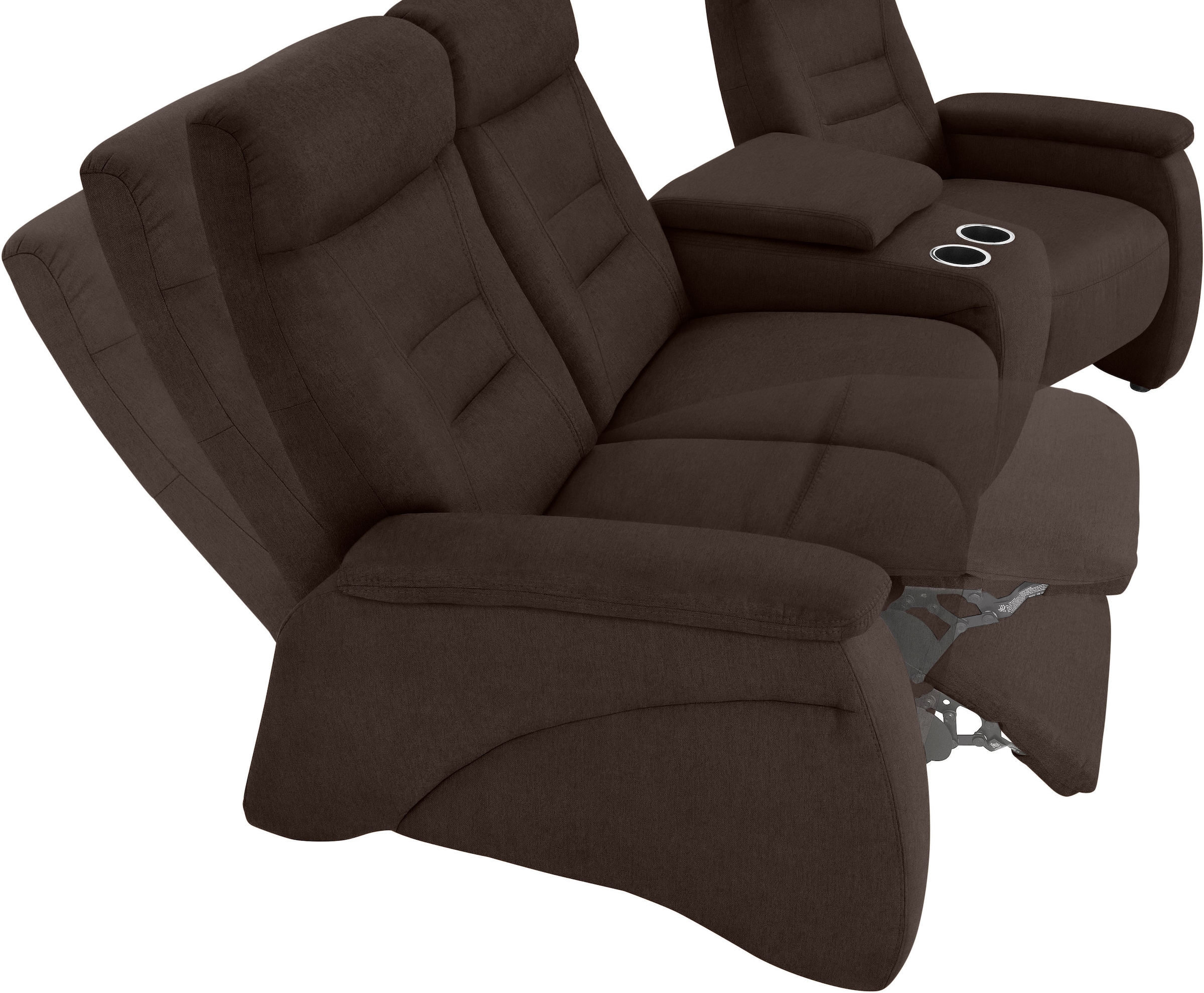 exxpo - sofa fashion 3-Sitzer »Ascoli, Kinosofa mit hohem Sitzkomfort, bequeme Armlehnen« inkl. Relaxfunktion, Ablage und Staufach, hohe Rückenlehne