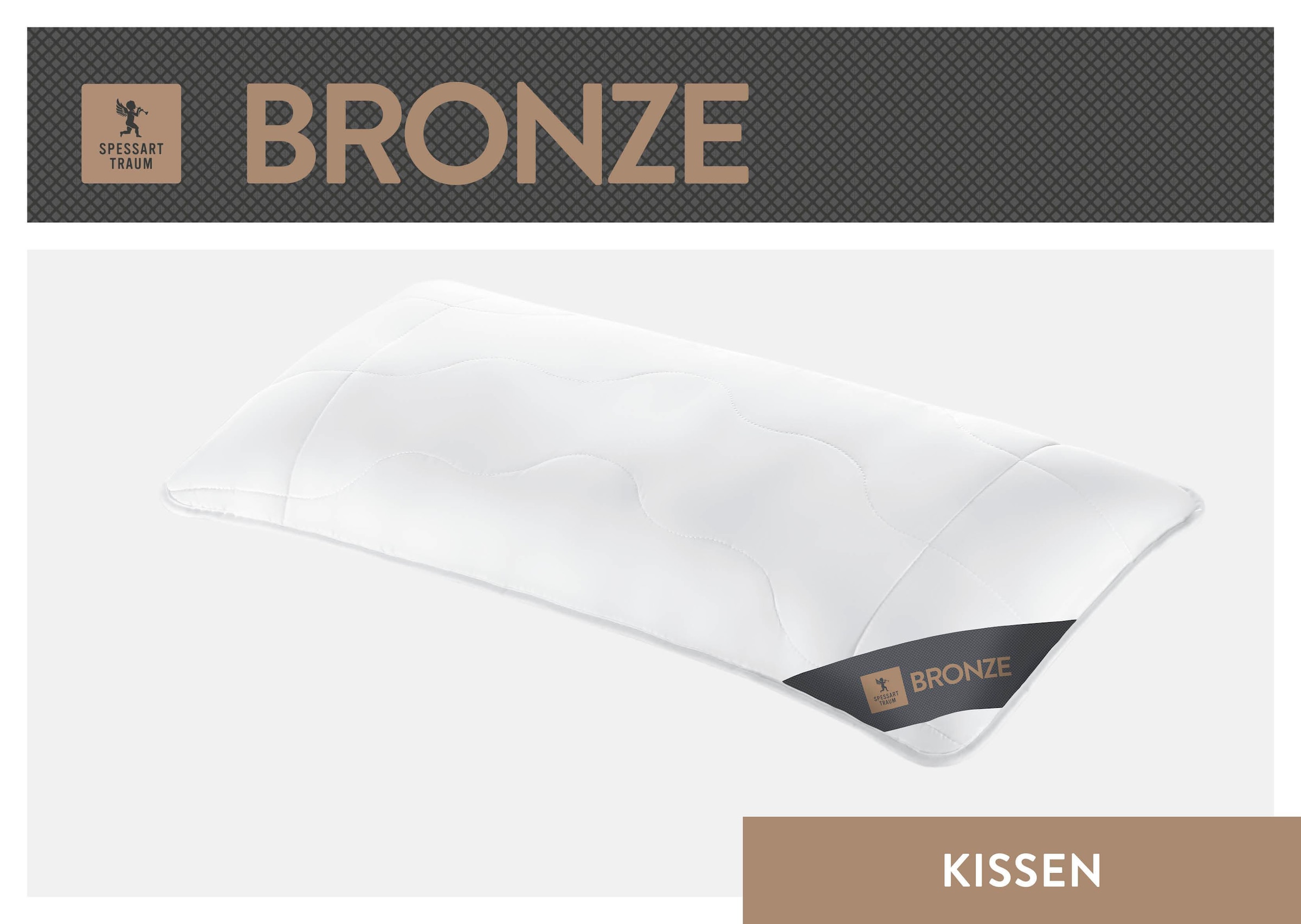 SPESSARTTRAUM Baumwollkissen "Bronze" 1 Stk. tlg. hergestellt in Deutschland, allergikerfreundlich