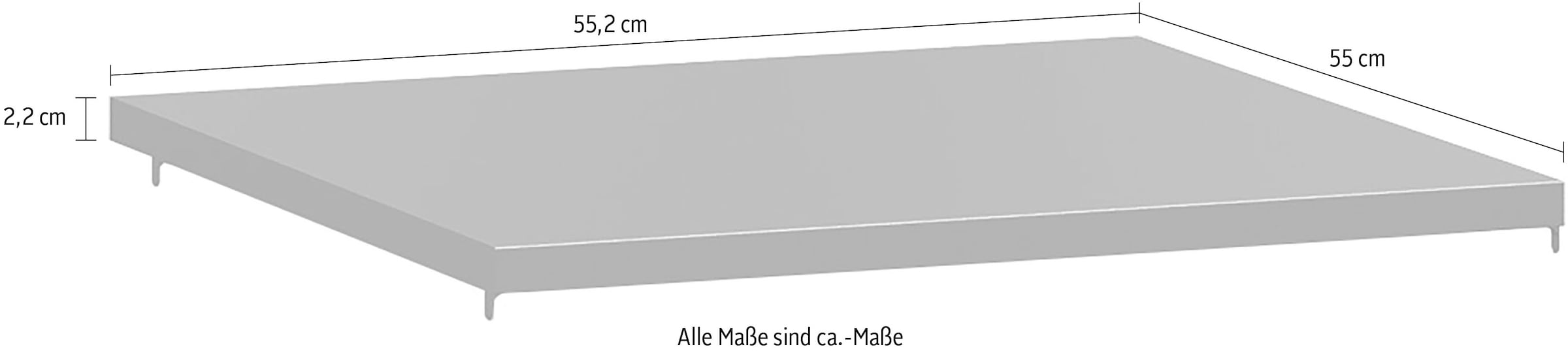 set one by Musterring Einlegeboden »York Schlafen«, (2 St.), 2er-Set, anthrazit oder weiß, verschiedene Größen