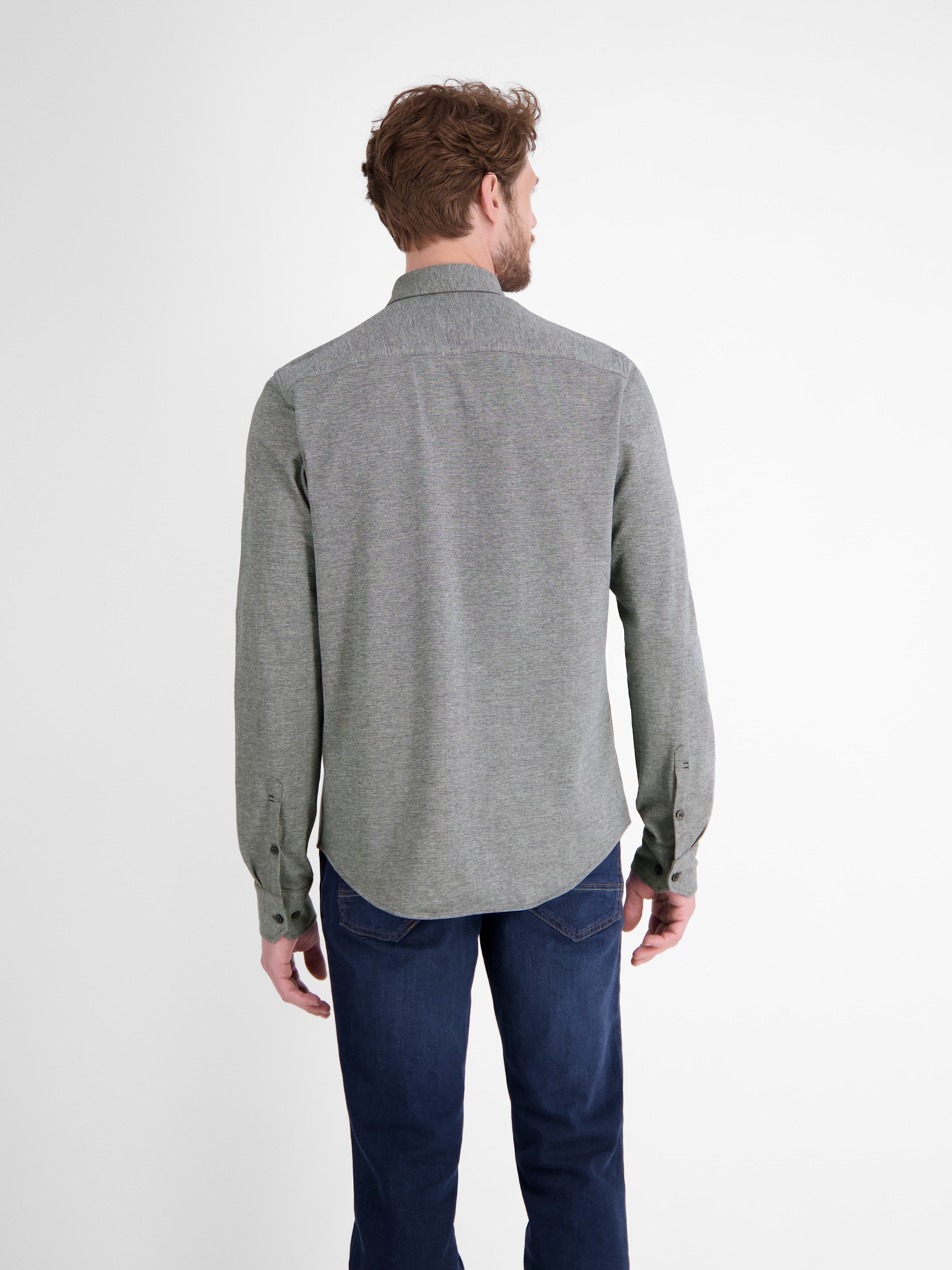 LERROS Langarmhemd »LERROS Herren Jerseyhemd, Stil trifft auf Komfort«