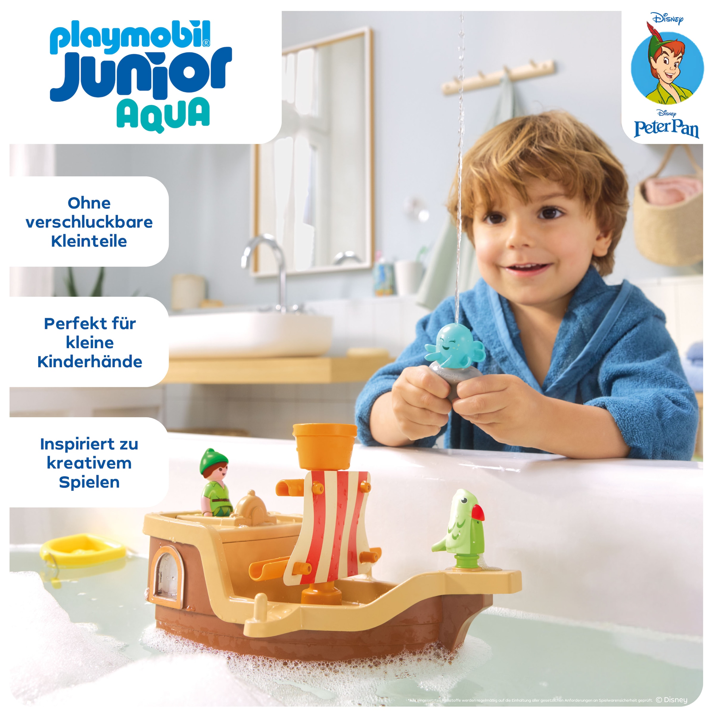 Playmobil® Konstruktions-Spielset »Peter Pans Piratenschiff mit Wasserspritzspaß (71769), JUNIOR & Disney« Made in Europe