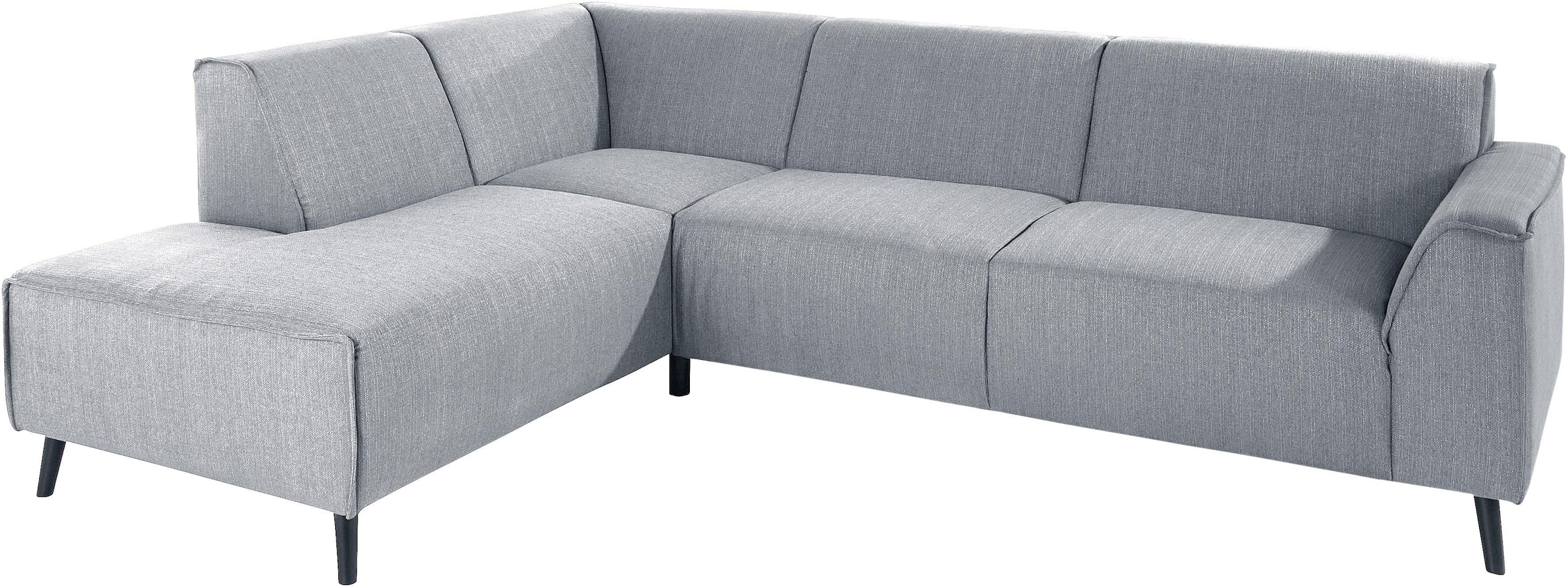 DOMO collection Ecksofa »Amora, inklusive komfortablem Federkern für mehr Sitzkomfort, L-Form«, mit Ottomane, elegant und zeitlos, bequem, Komfortsitzhöhe 47cm