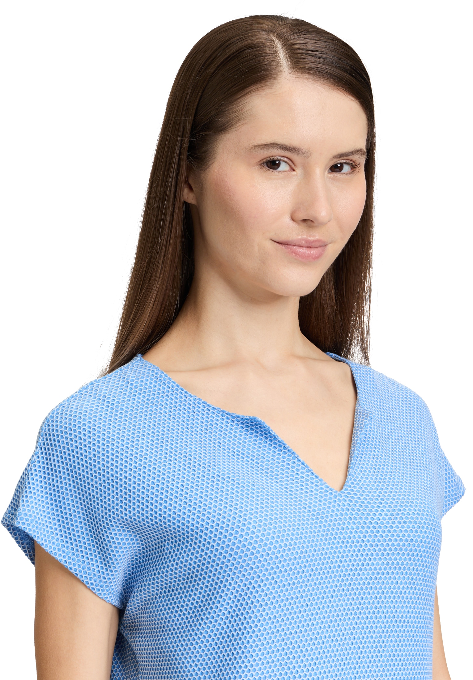 Betty&Co Kurzarmshirt »Casual-Shirt mit Struktur«