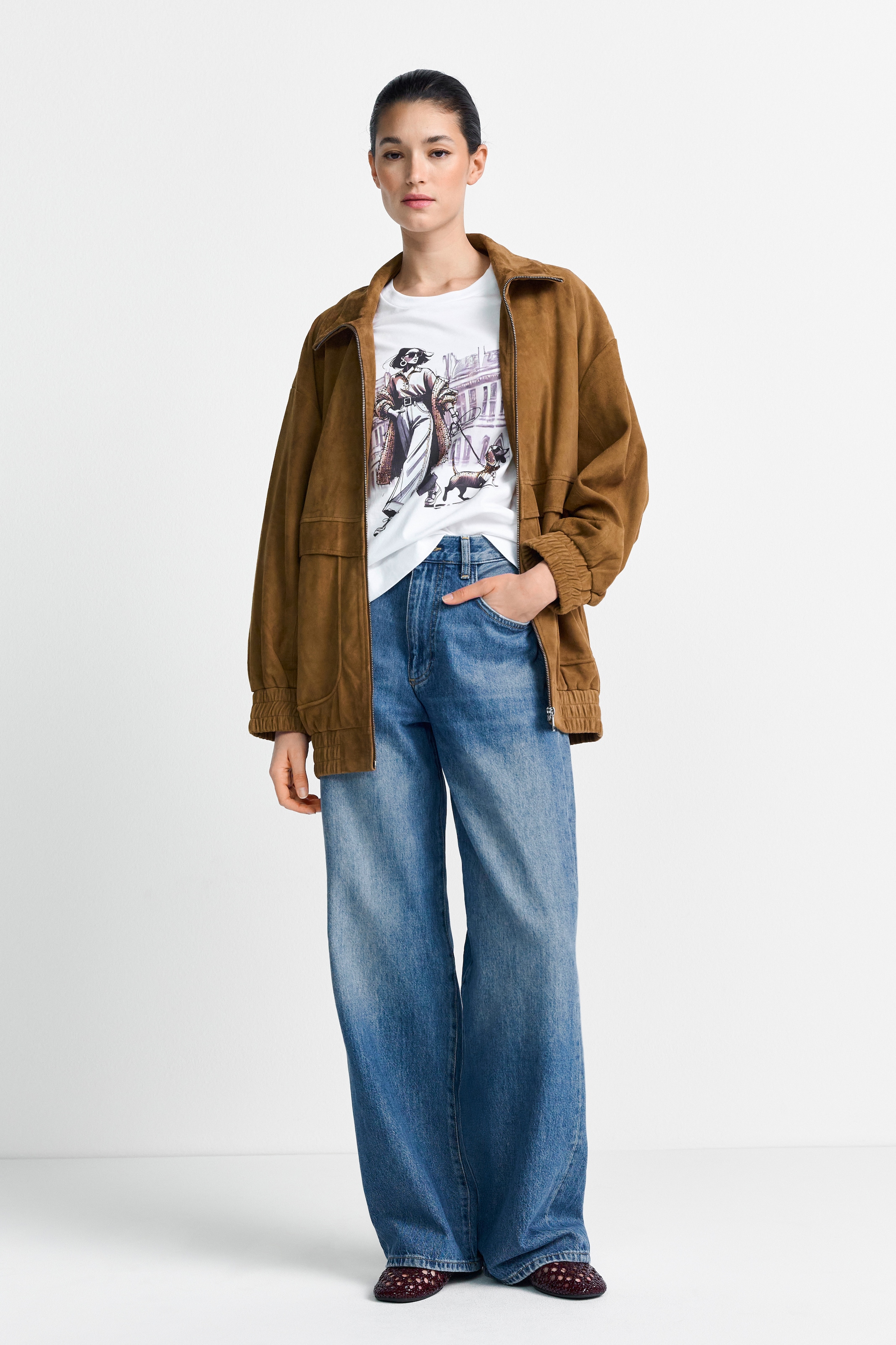 RICHROYAL T-Shirt »Woman and Dog«