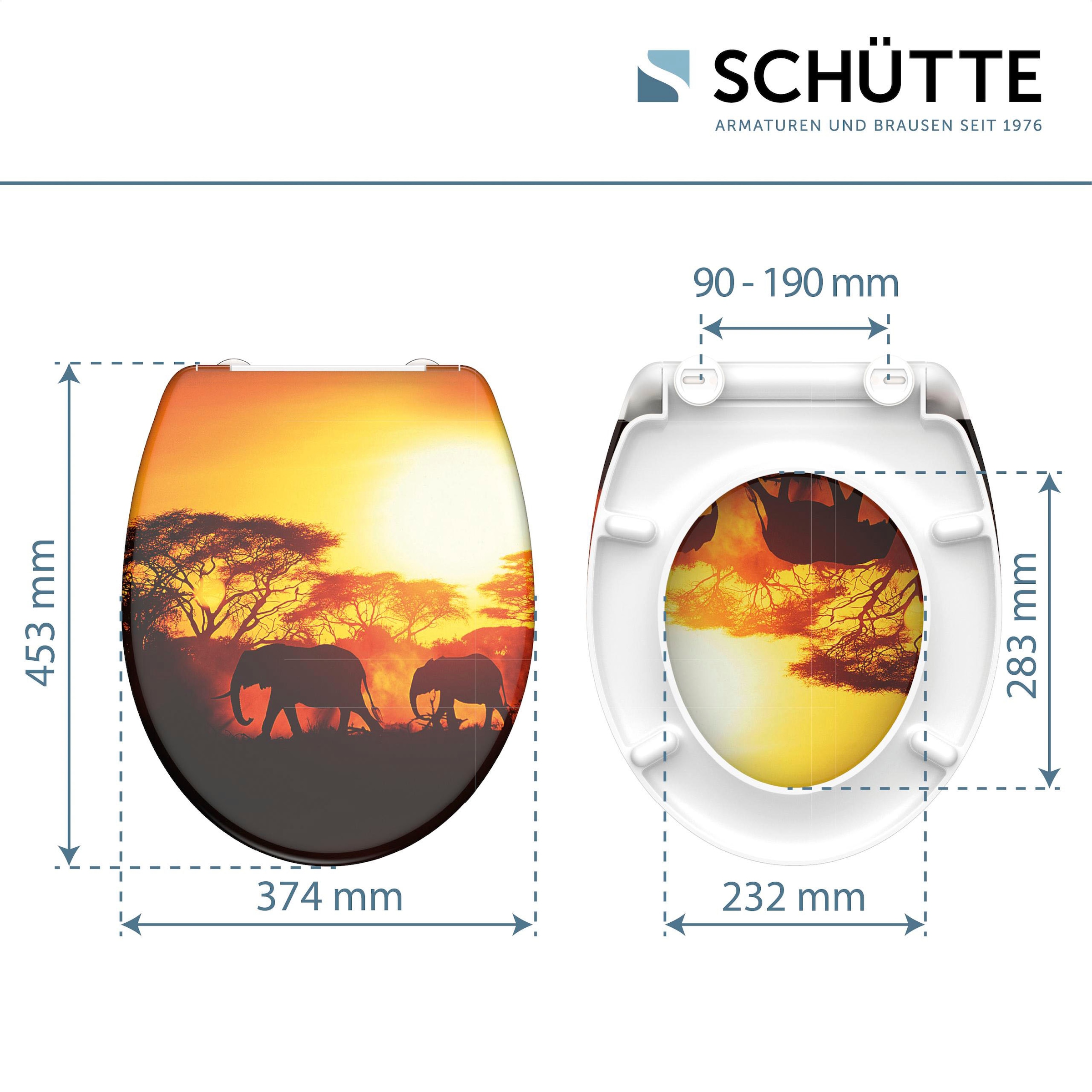 Schütte WC-Sitz »Africa«, Duroplast, mit Absenkautomatik und Schnellverschluss