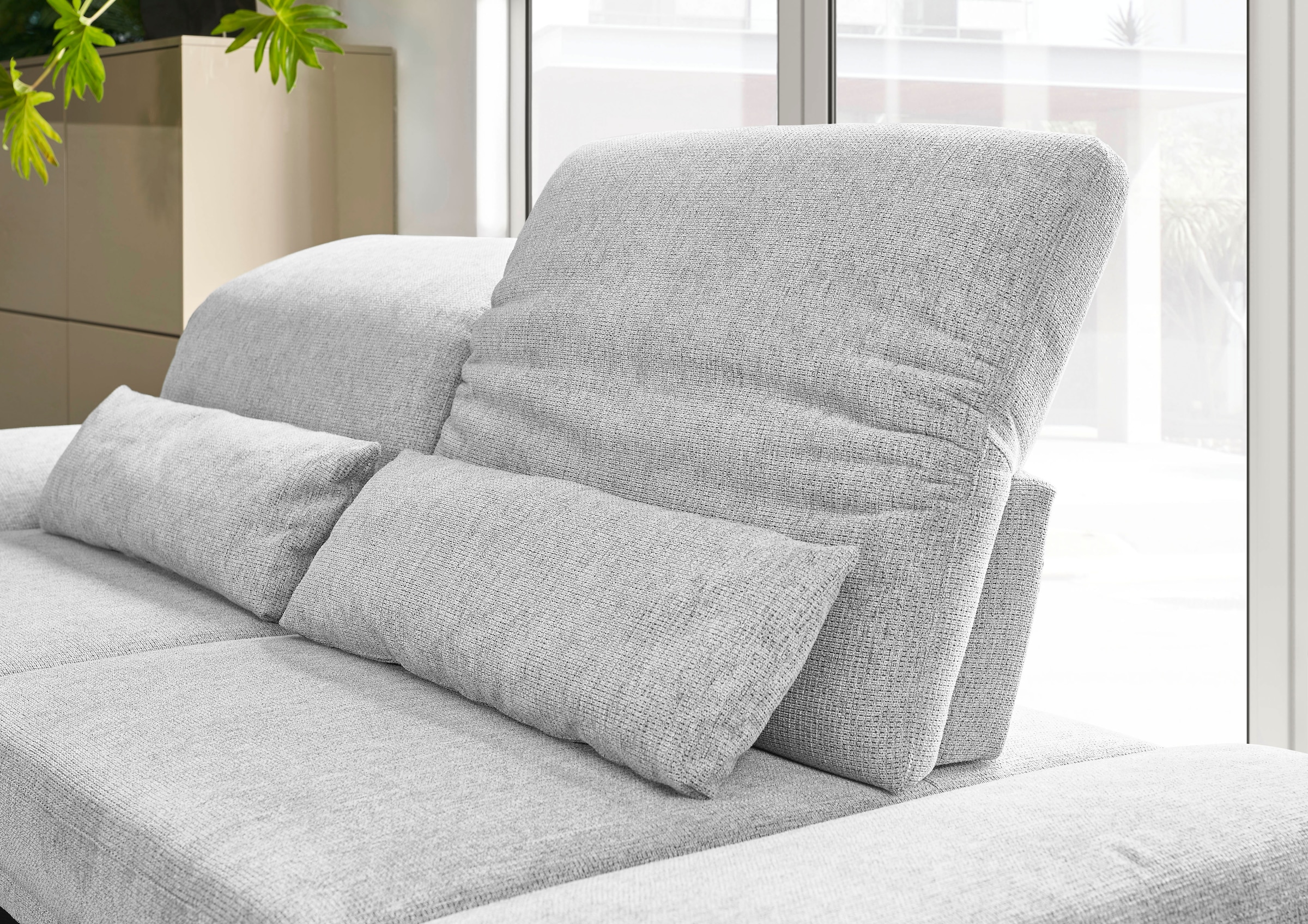 3C Candy Ecksofa »Mallow Designsofa mit Komfortfunktionen, modern und bequem, L-Form«, Verstellbare Armlehne und Kopfteil, manuelle Sitztiefenverstellung
