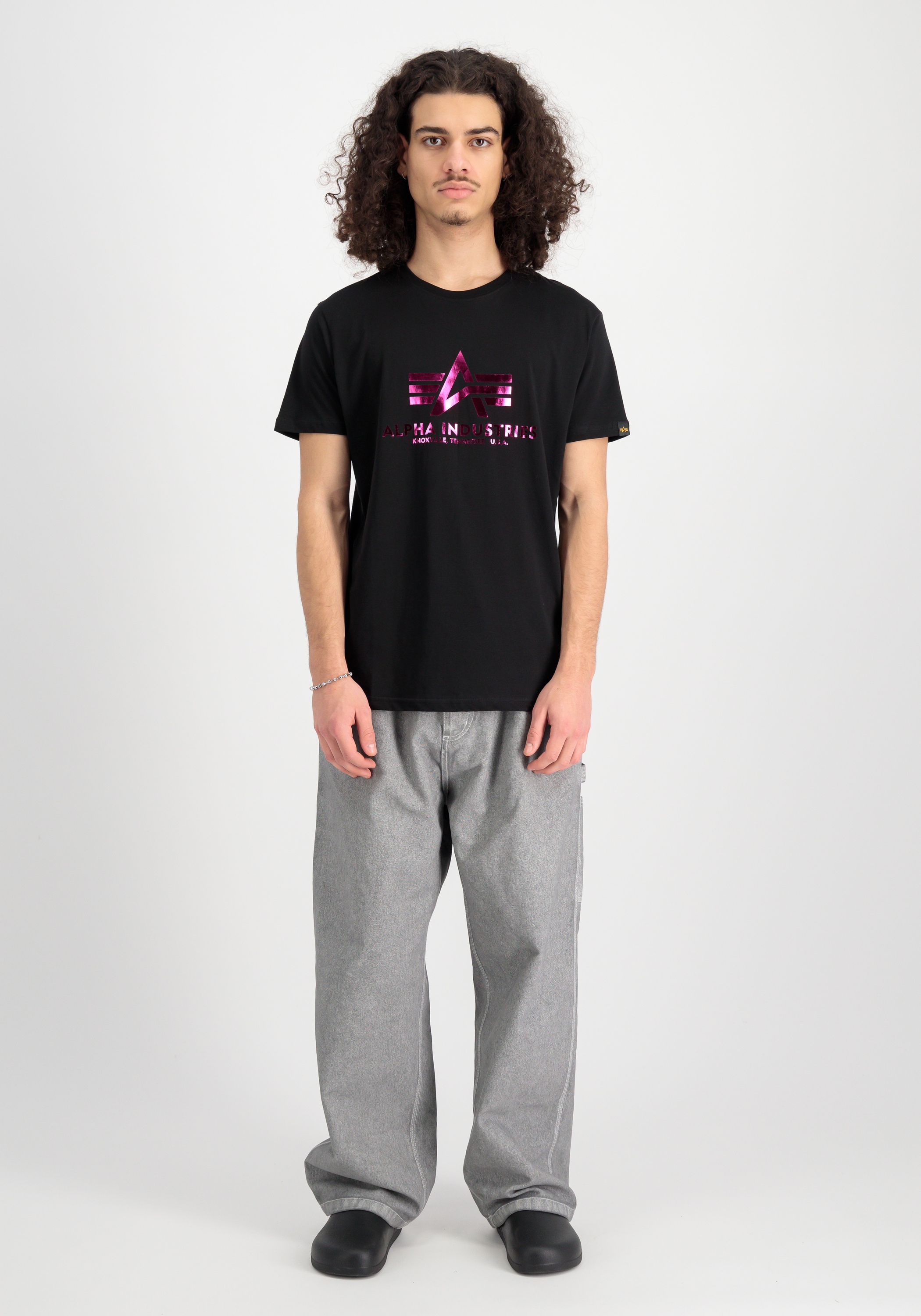 Alpha Industries T-Shirt »Alpha Industries Men - T-Shirts Basic T-Shirt BL Foil Print«