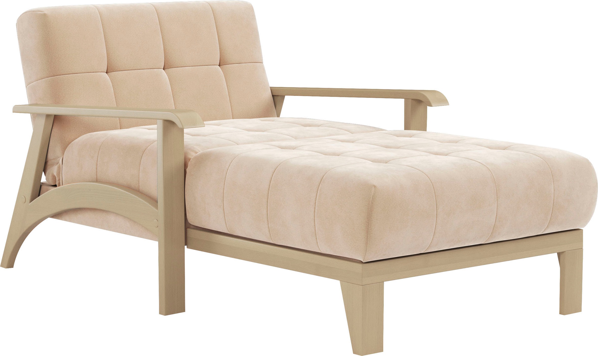 sit&more Recamiere »Billund« Armlehnen aus Buchenholz in natur, verschiedene Bezüge und Farben