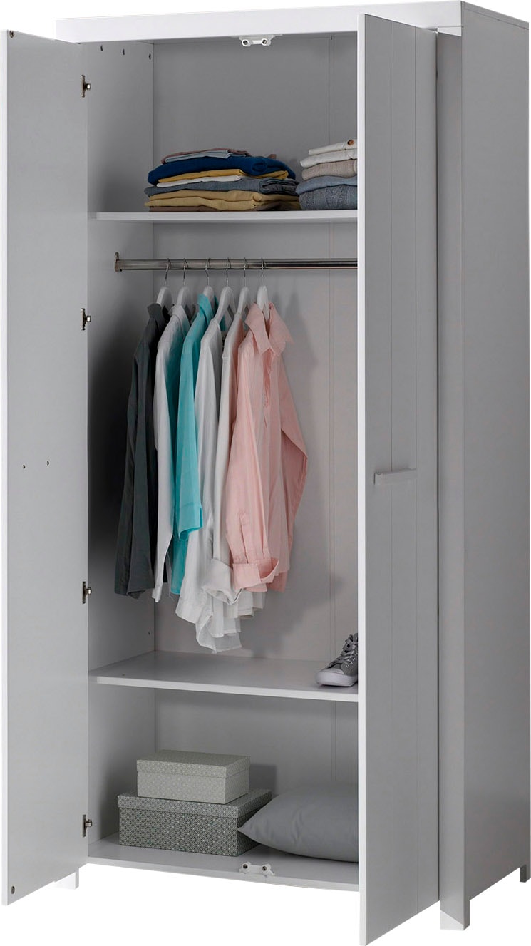 Vipack Kleiderschrank, (Made in Europe), Geräumiger 2-trg. Kleiderschrank in Landhaus Optik, 2 Fächer