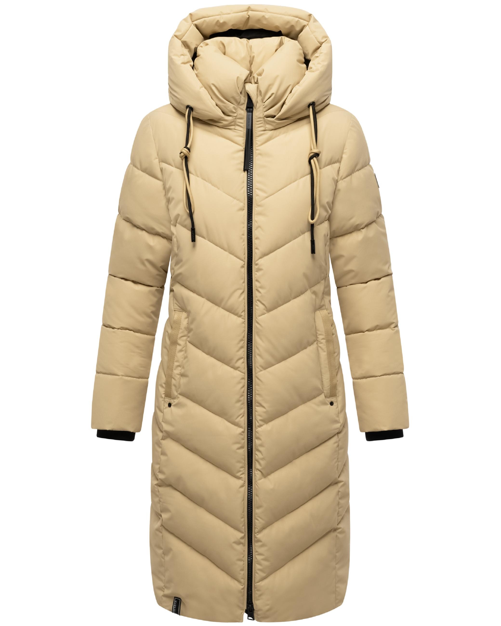 Navahoo, Damen, Steppmantel »Steppmantel Sahnekatzii XIV«, Sand, XS, Sand, Winter Steppmantel mit abnehmbarer Kapuze und hohem Kragen