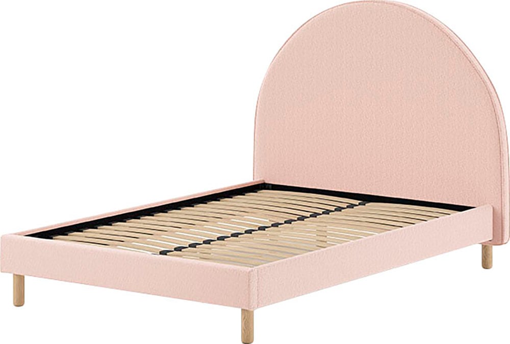 Vipack Polsterbett »MOON«, (Made in Europe), 2 Breiten (90 o. 140 cm), Lattenrost, Bouclé Stoff, wahlw. 4 Farben