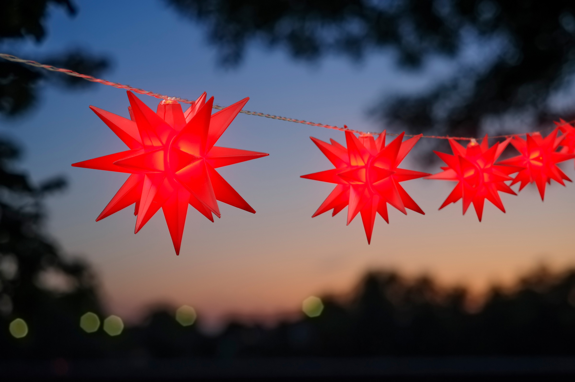 St.-flammig, ca. Sterne LED-Lichterkette Spitzen, IC mit 10 cm groß bequem »Weihnachtsdeko bestellen Winterworld 12 19 aussen«,