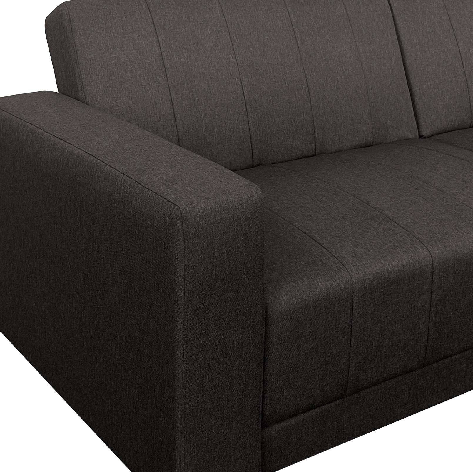 Dorel Home 3-Sitzer »Allie II Schlafsofa 225 cm«, Bett-Funktion (108/190cm), Rückenlehne 2-teilig, mit Steppung