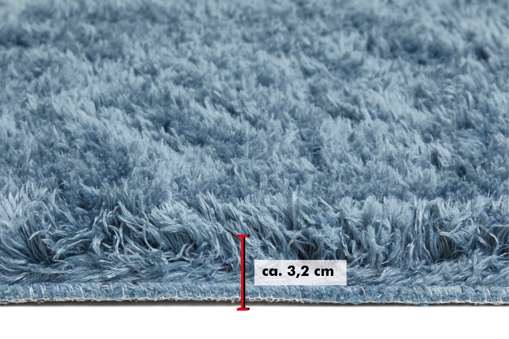 Andiamo Hochflor-Teppich »Posada«, rechteckig, 32 mm Höhe, Uni-Farben, weich & kuschelig, Wohnzimmer