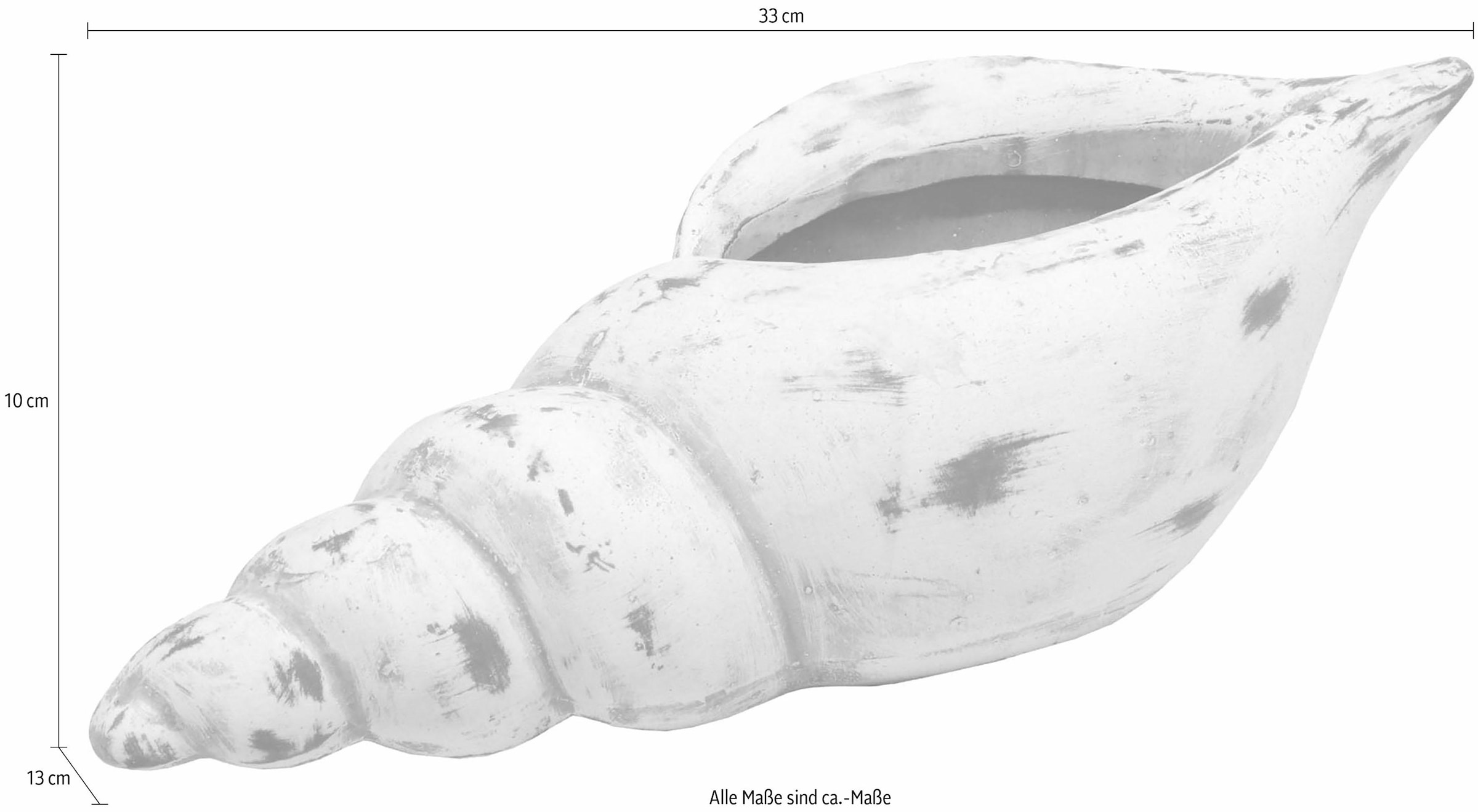 (Set, 3 Jahren 2) »Keramik-Schale mit Muschel«, Dekoschale Garantie I.GE.A. XXL