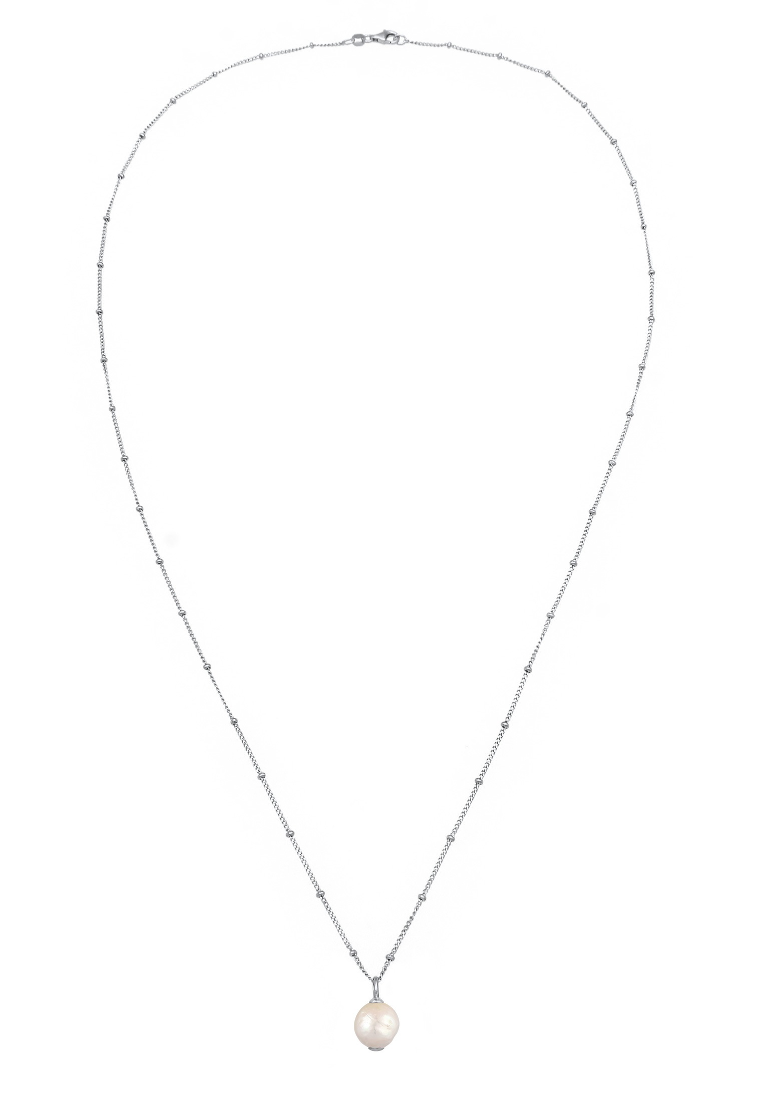 Elli Premium Lange Kette »Halskette Süßwasserzuchtperle Kugelkette 925 Silber«