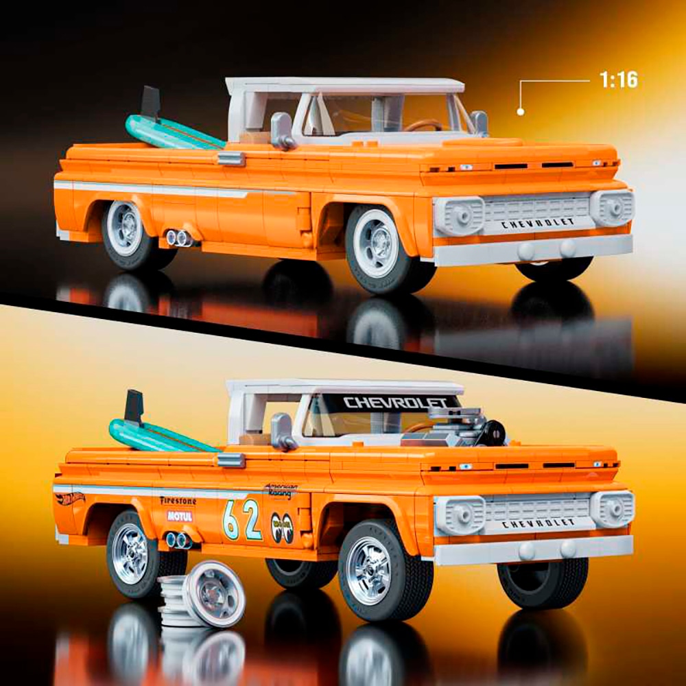 Mattel® Modellbausatz »Mattel Brick Shop Hot Wheels, ELITE SERIES CHEVY« 858 Stk. tlg. 1:16