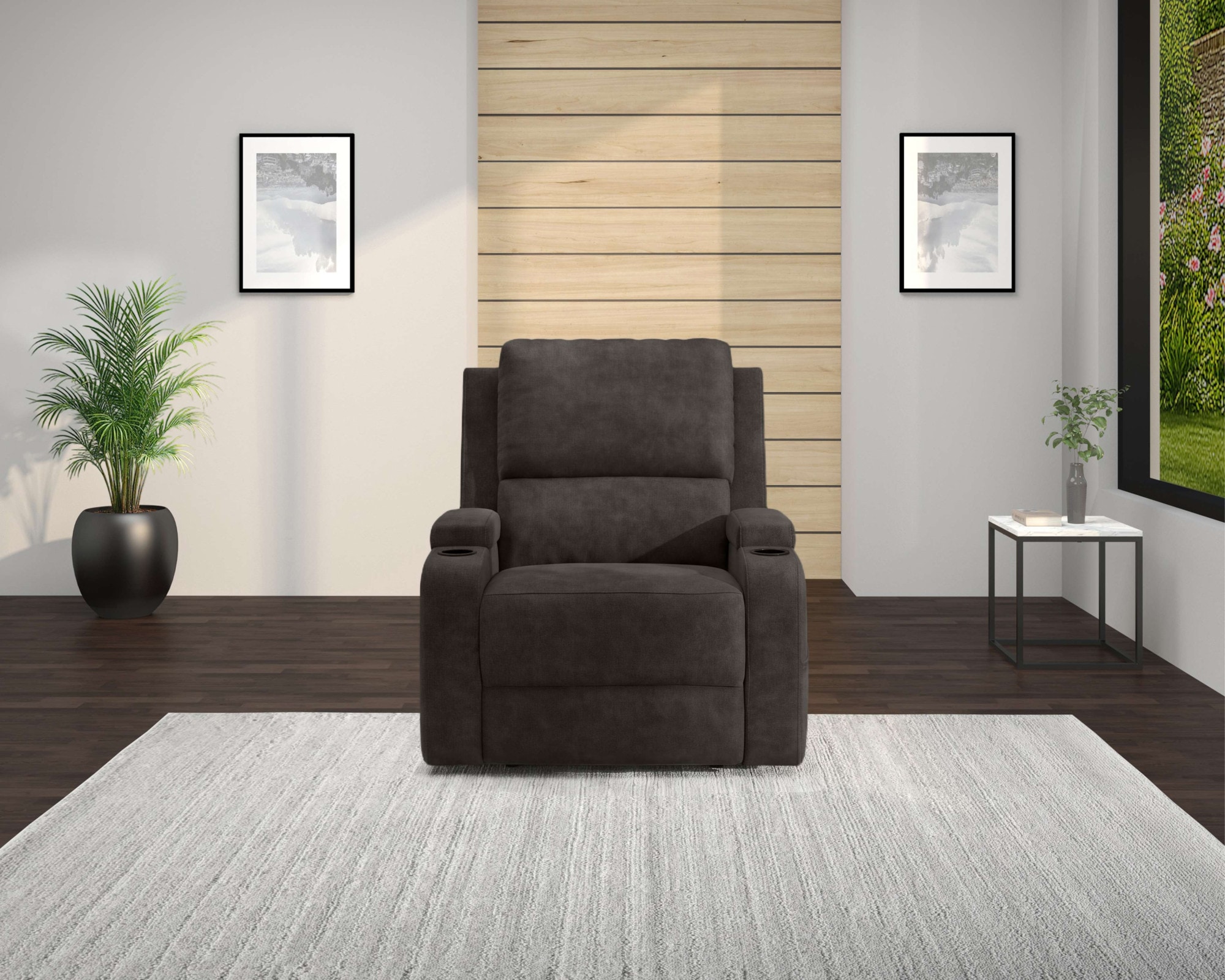 OTTO home Relaxsessel »NAPORI Microfaser, Kinosessel, Multimedia-Sessel« TV-Sessel mit manueller u elektrischer Relaxfunktion u. Getränkehalter